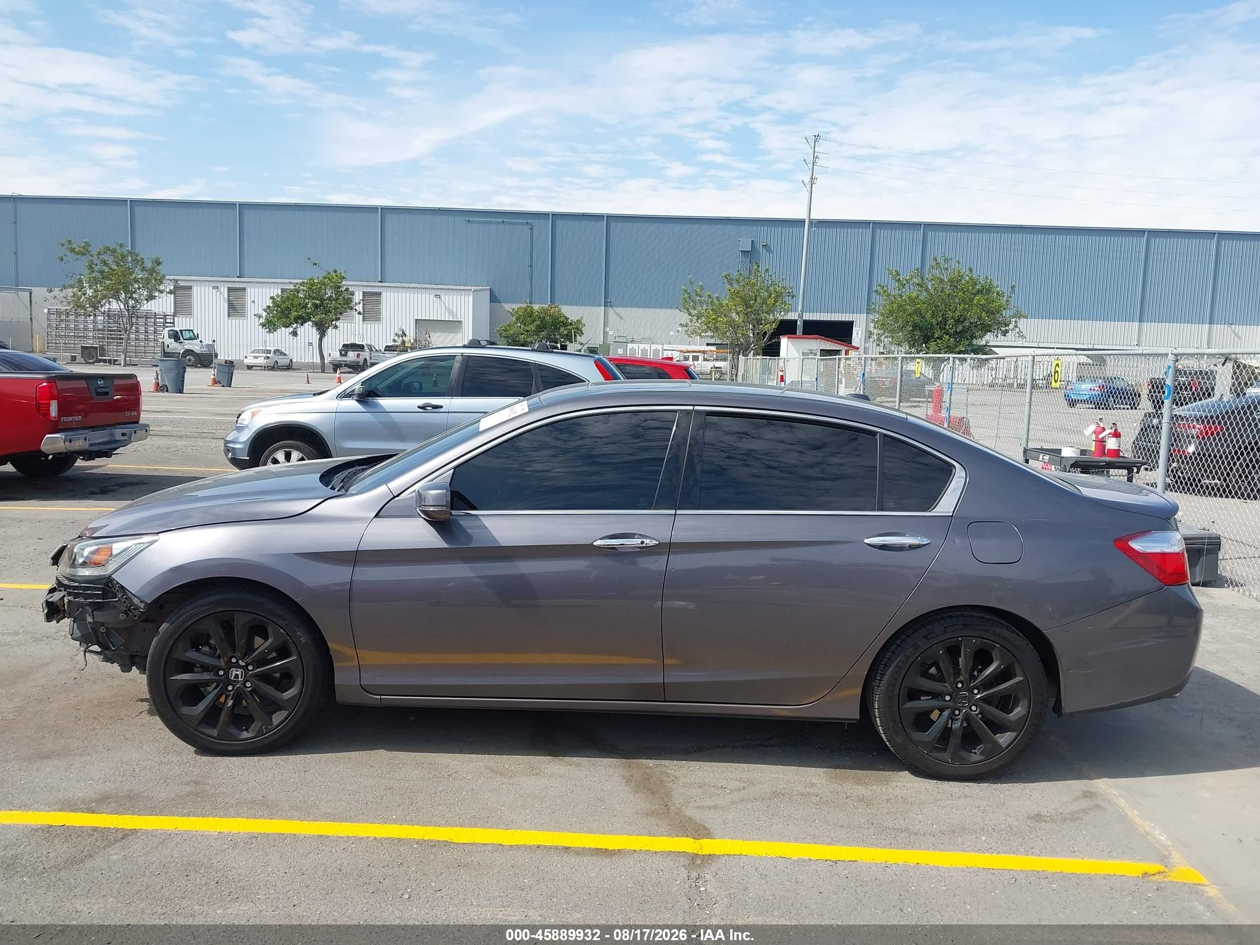 2014 Honda Accord Ex-l V-6 Gray vin: 1HGCR3F83EA034275