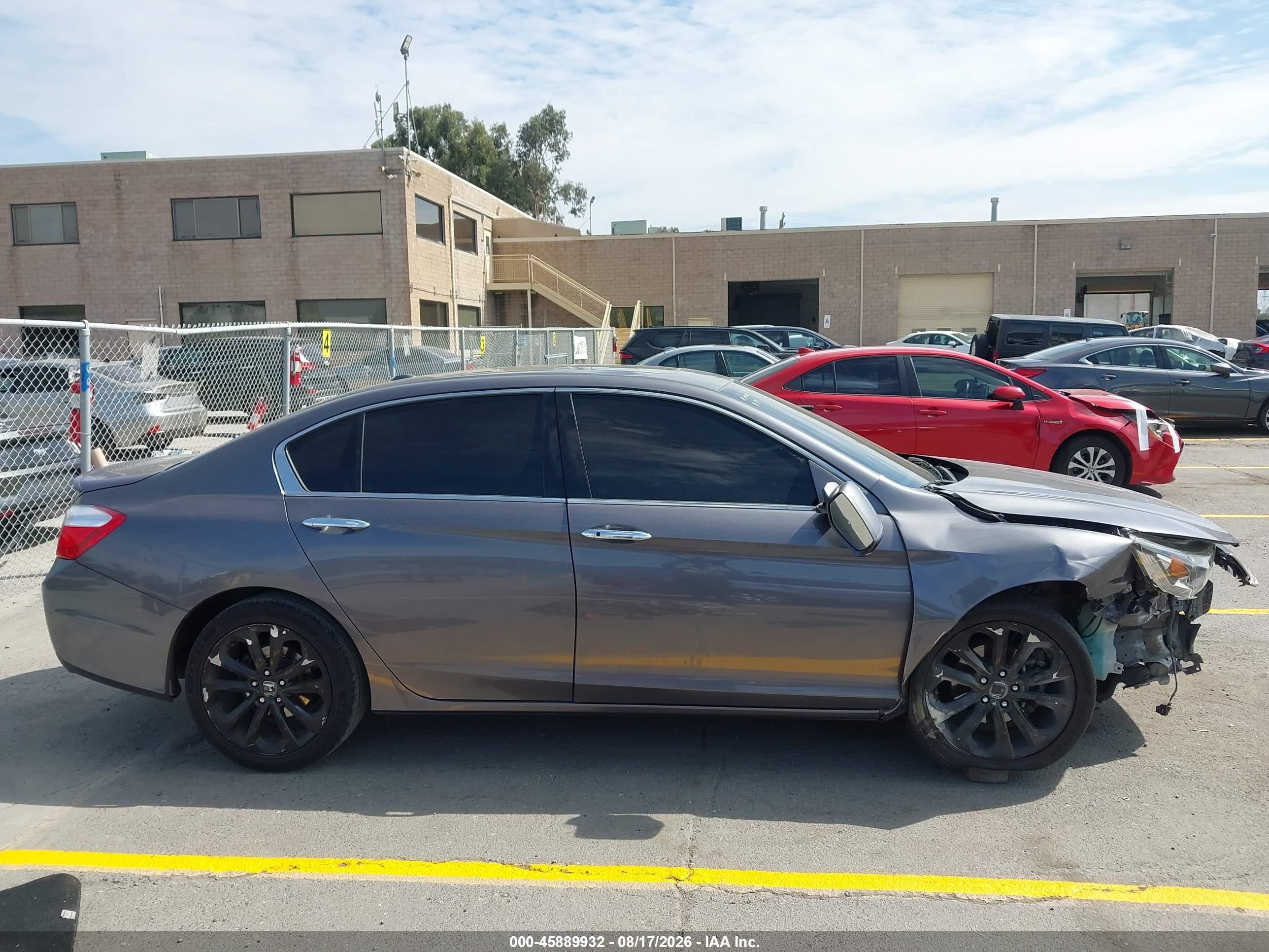 2014 Honda Accord Ex-l V-6 Gray vin: 1HGCR3F83EA034275