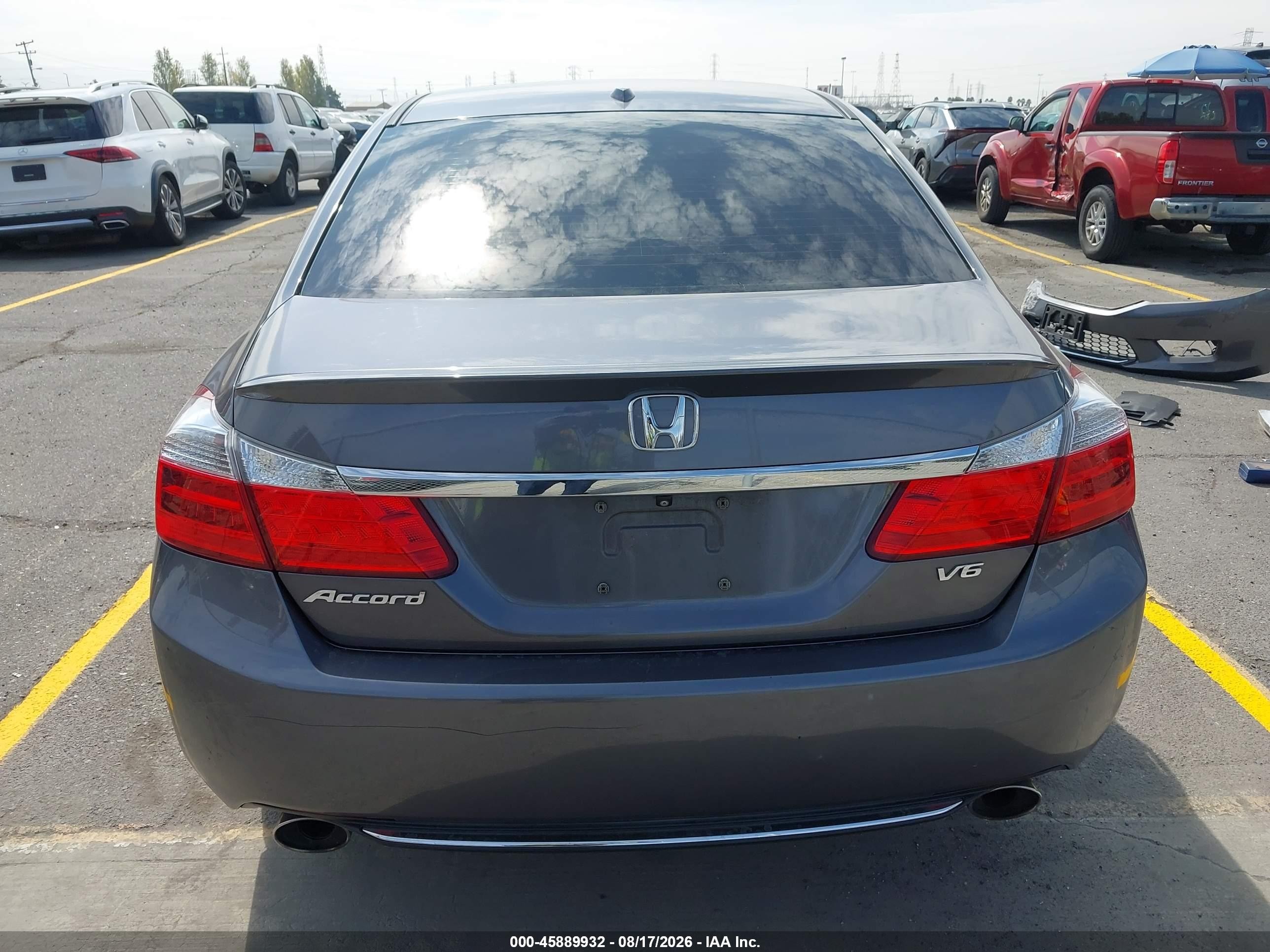 2014 Honda Accord Ex-l V-6 Gray vin: 1HGCR3F83EA034275