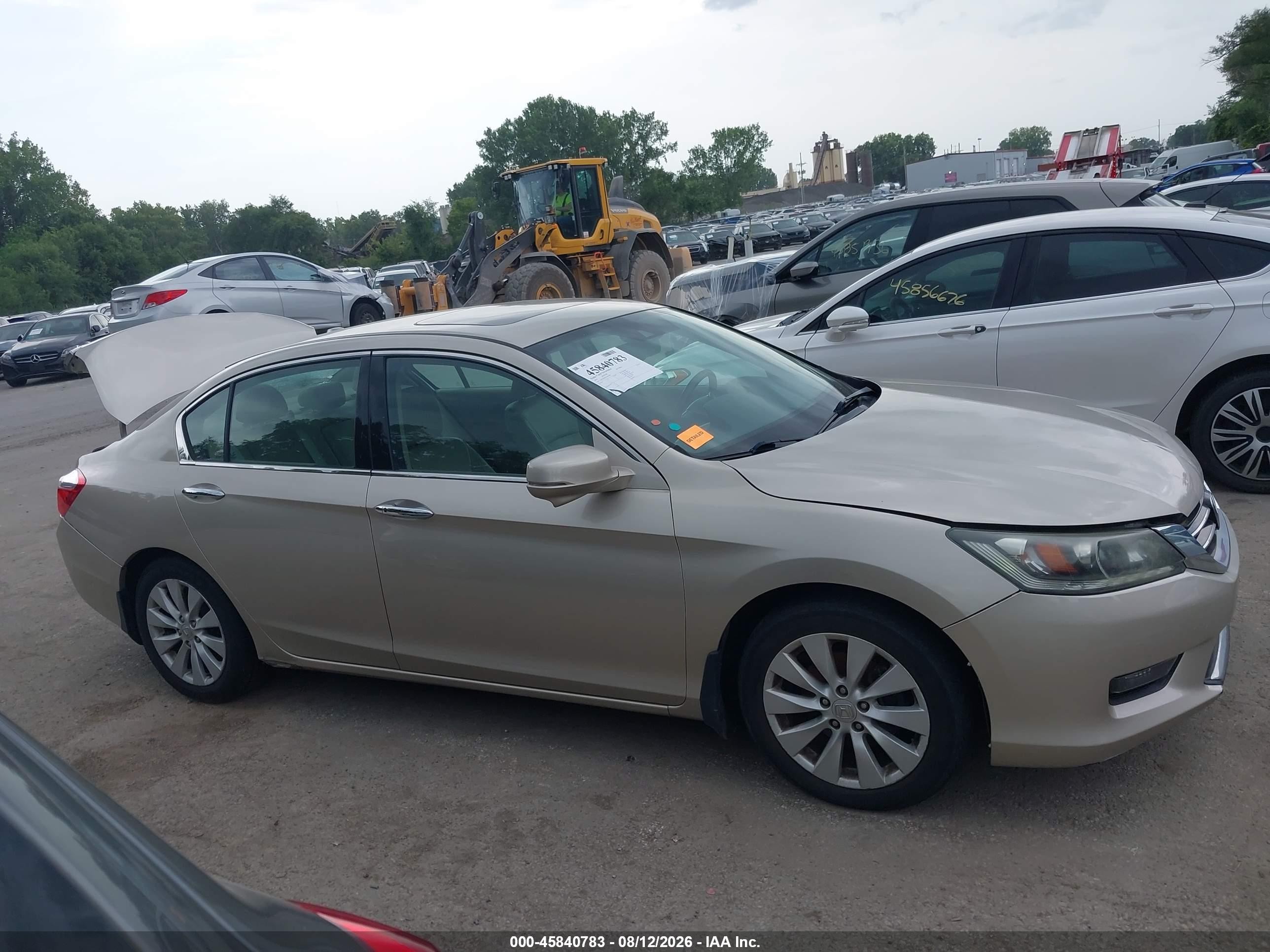 2014 Honda Accord Ex-l V-6 Tan vin: 1HGCR3F83EA036348
