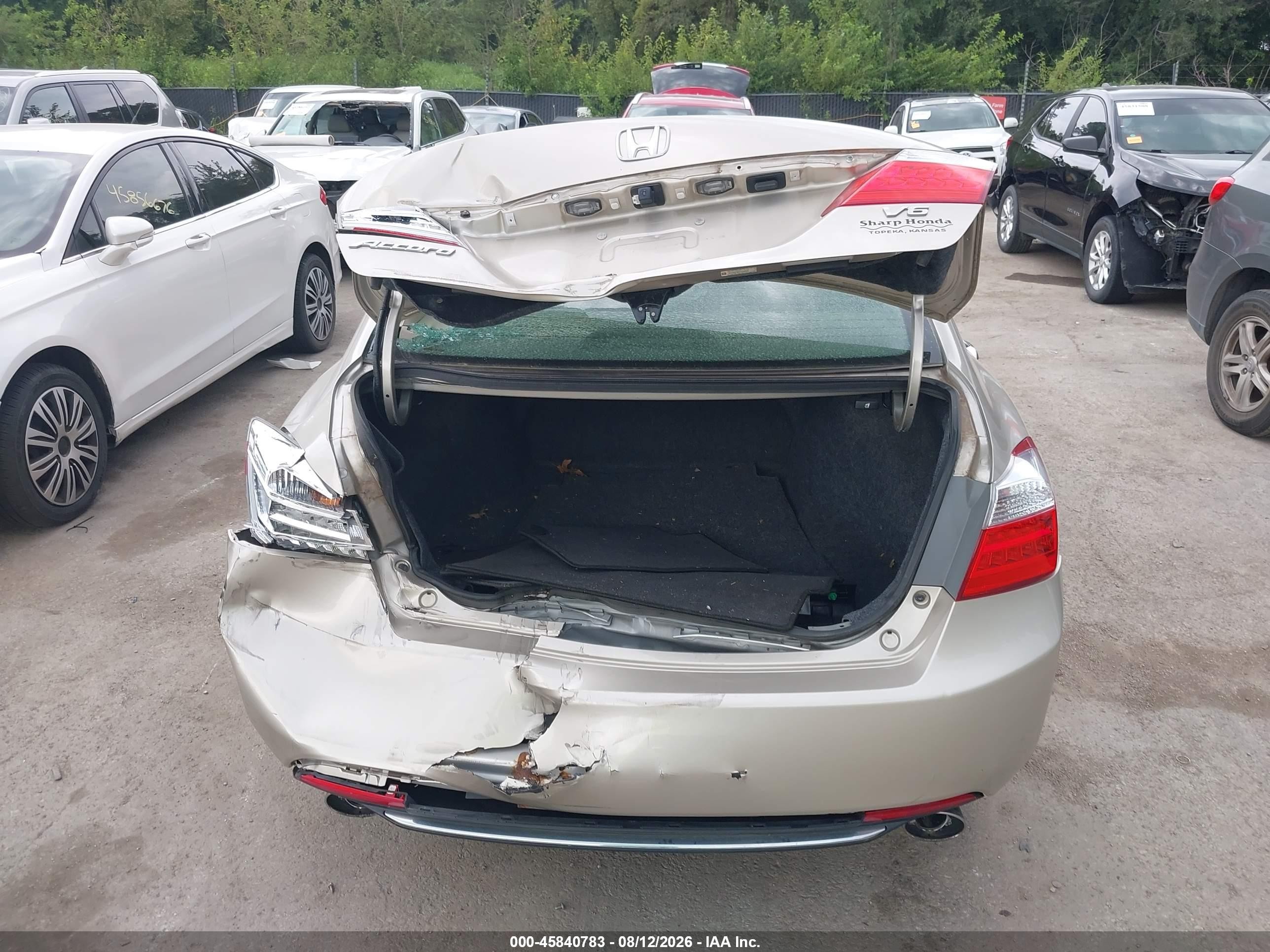 2014 Honda Accord Ex-l V-6 Tan vin: 1HGCR3F83EA036348