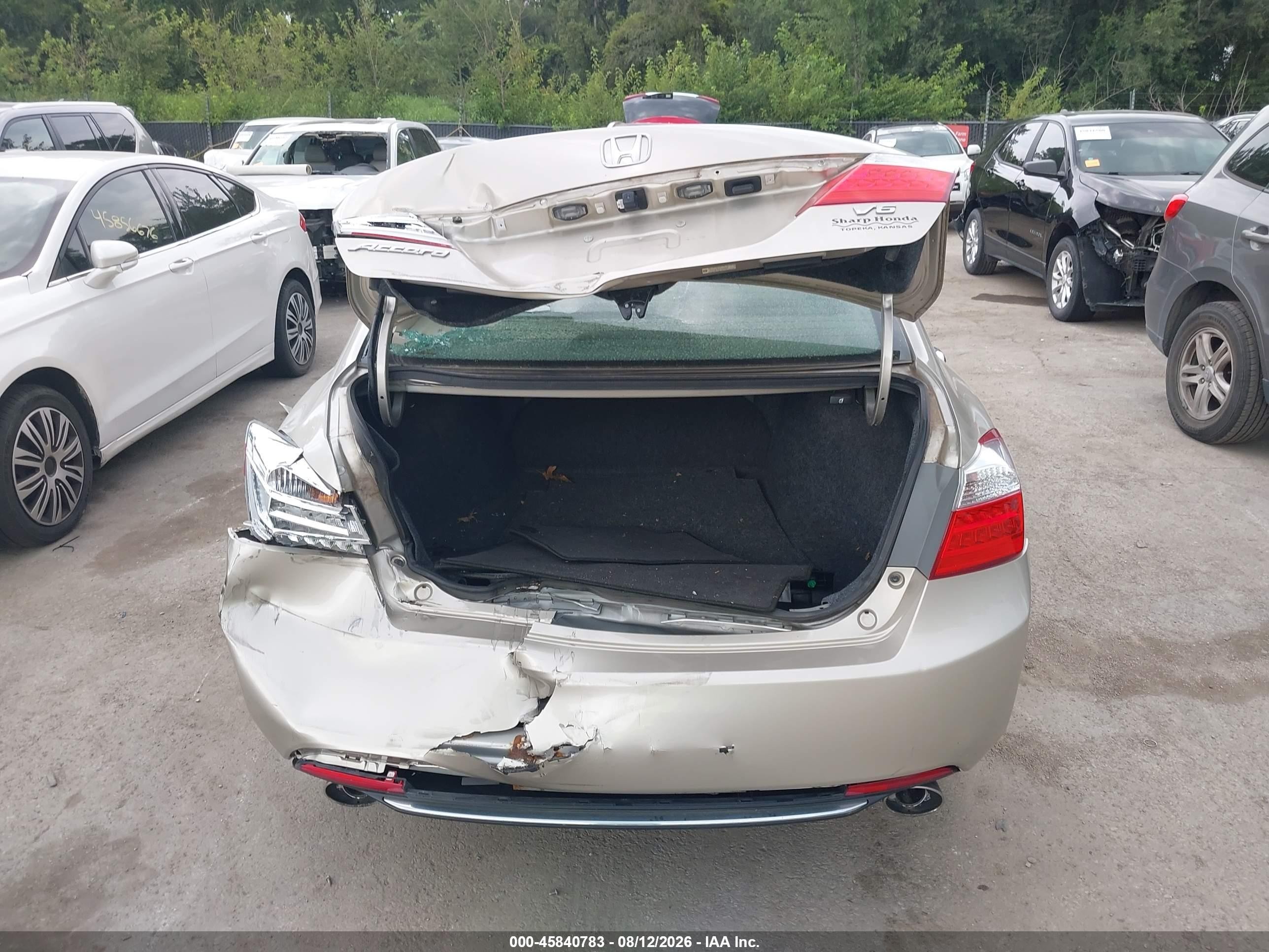 2014 Honda Accord Ex-l V-6 Tan vin: 1HGCR3F83EA036348