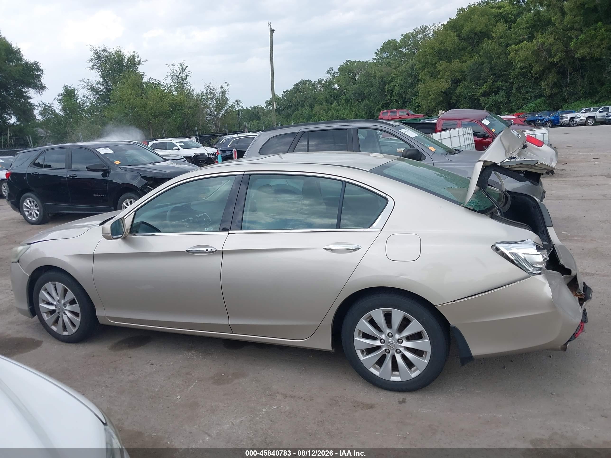 2014 Honda Accord Ex-l V-6 Tan vin: 1HGCR3F83EA036348