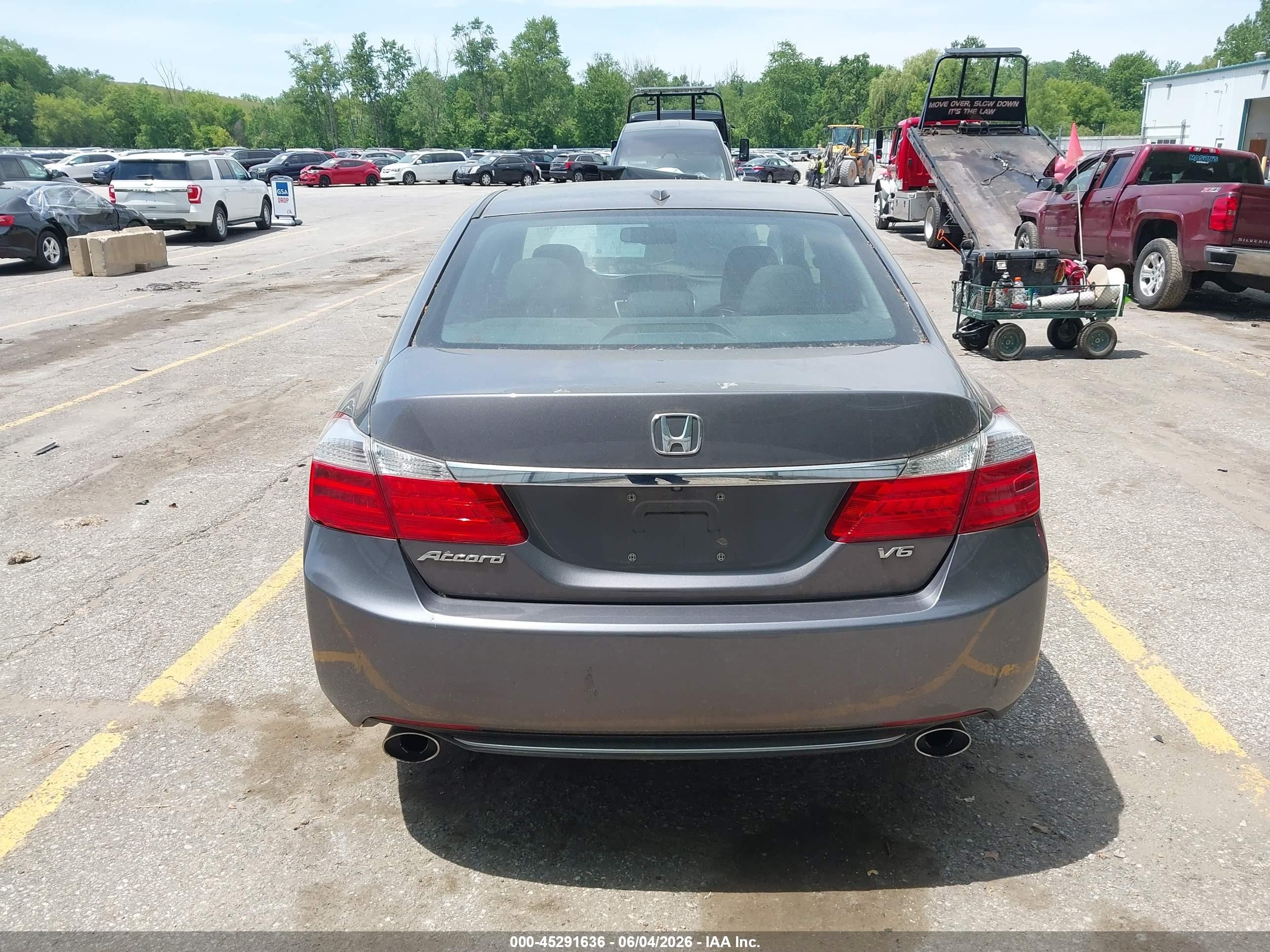 2014 Honda Accord Ex-l V-6 Gray vin: 1HGCR3F83EA042828