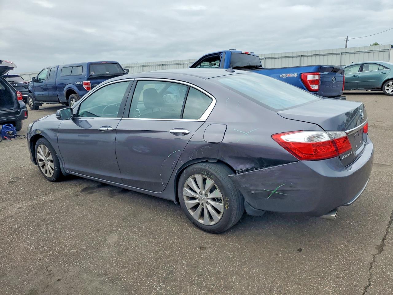 2015 Honda Accord Exl Gray vin: 1HGCR3F83FA007935