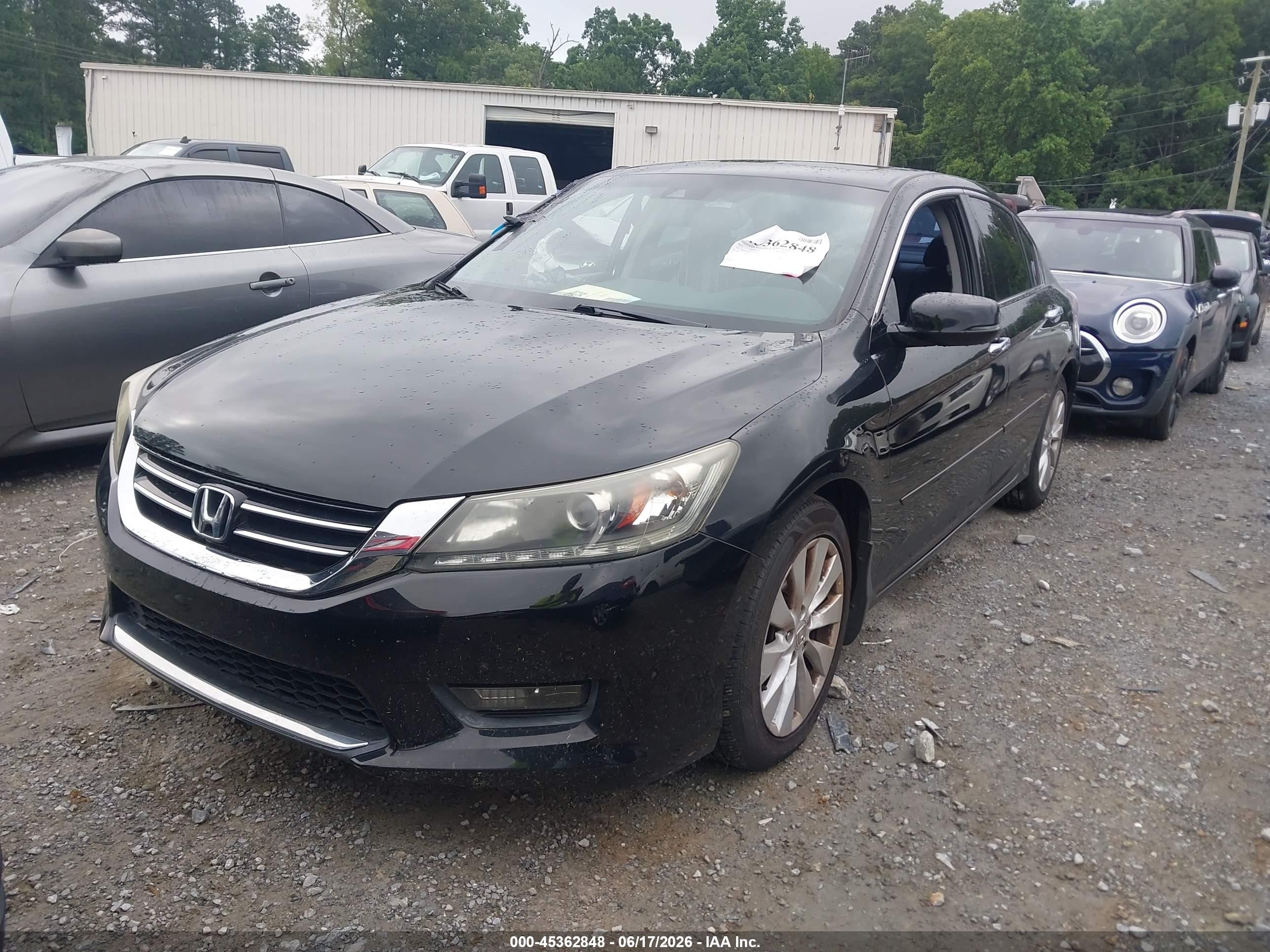 2015 Honda Accord Ex-l V-6 Black vin: 1HGCR3F83FA013640