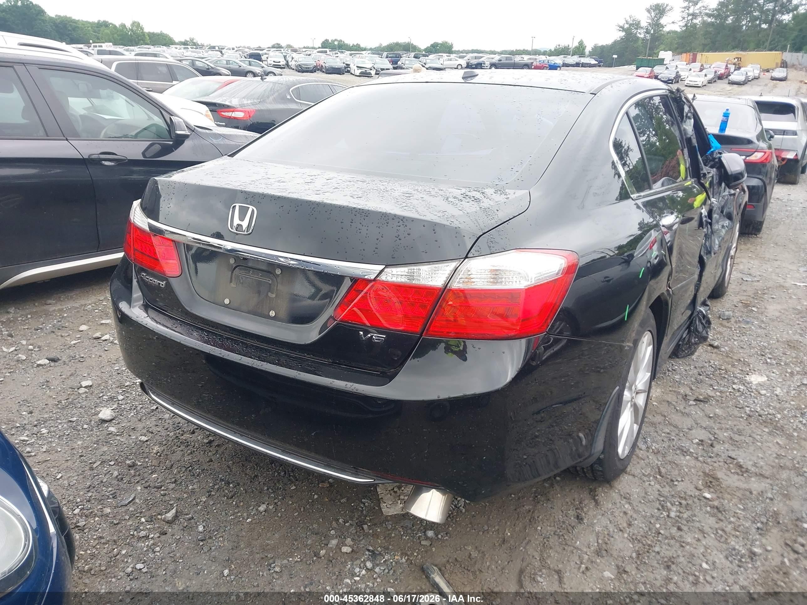 2015 Honda Accord Ex-l V-6 Black vin: 1HGCR3F83FA013640