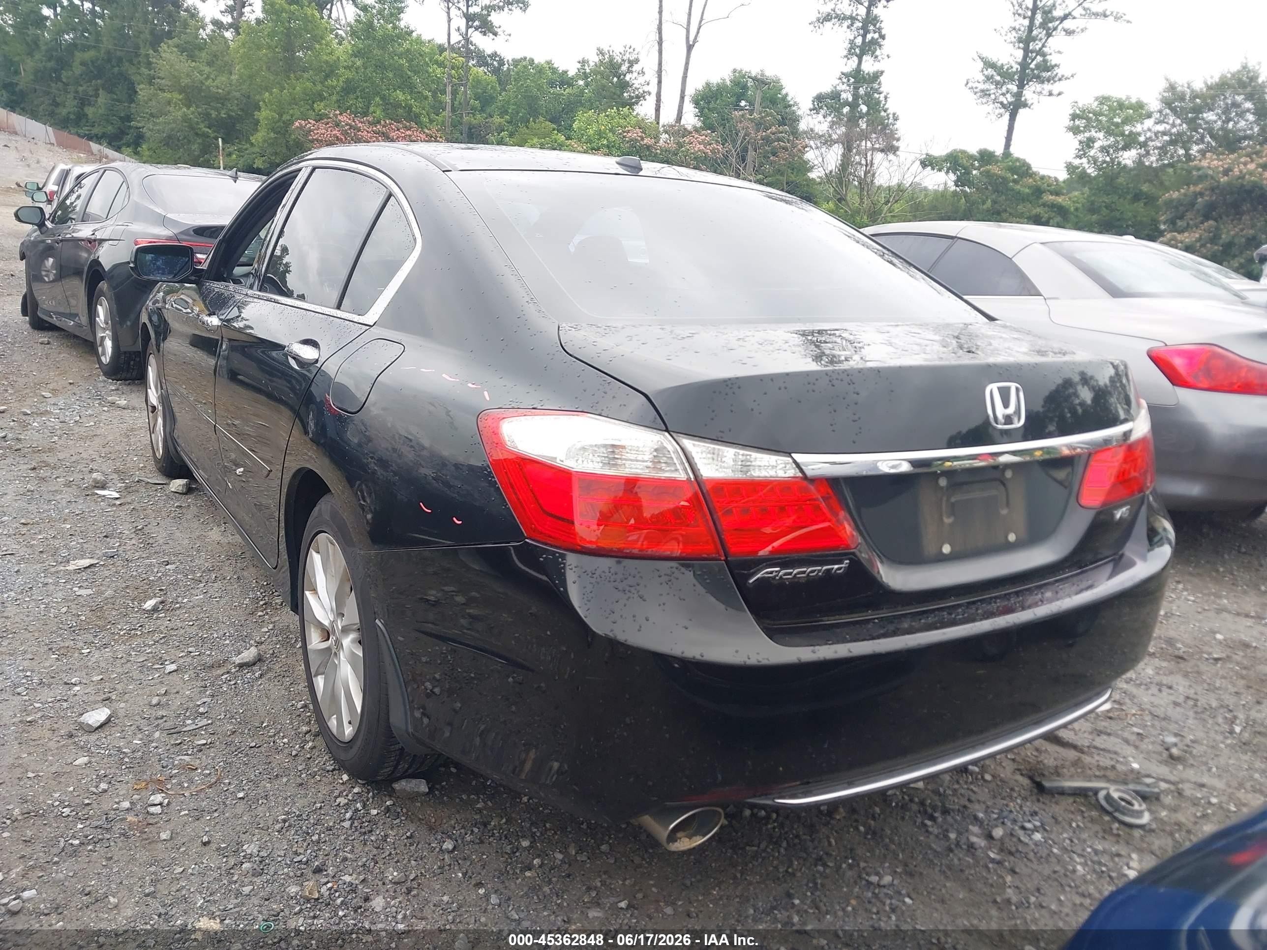 2015 Honda Accord Ex-l V-6 Black vin: 1HGCR3F83FA013640