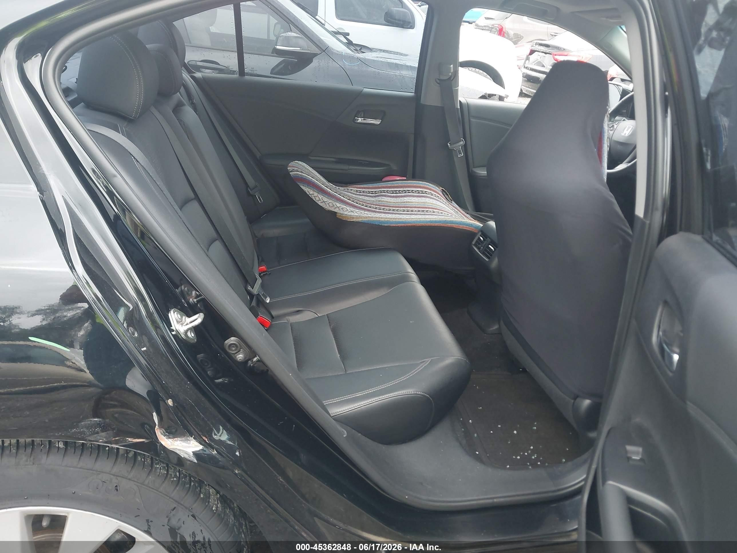 2015 Honda Accord Ex-l V-6 Black vin: 1HGCR3F83FA013640