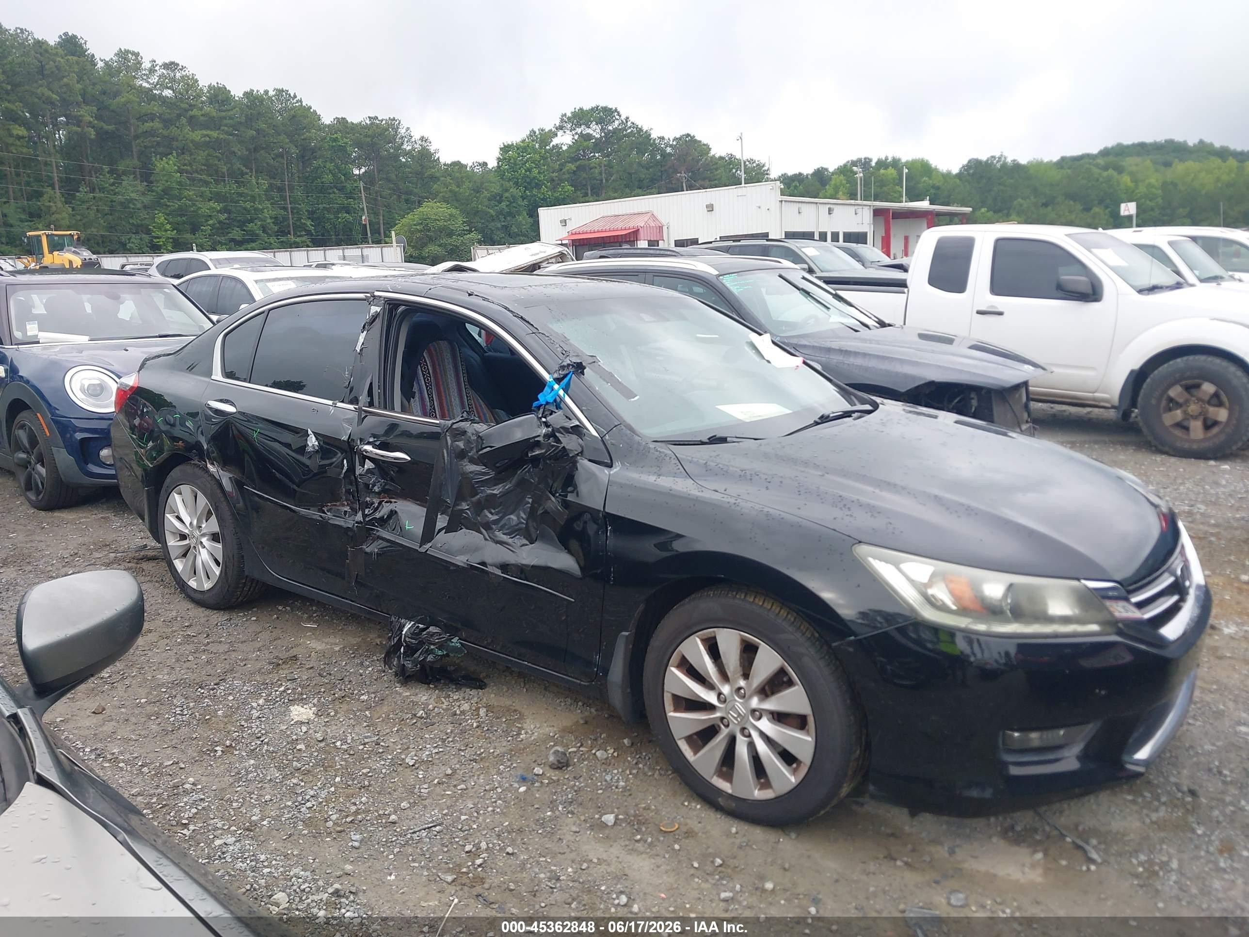 2015 Honda Accord Ex-l V-6 Black vin: 1HGCR3F83FA013640