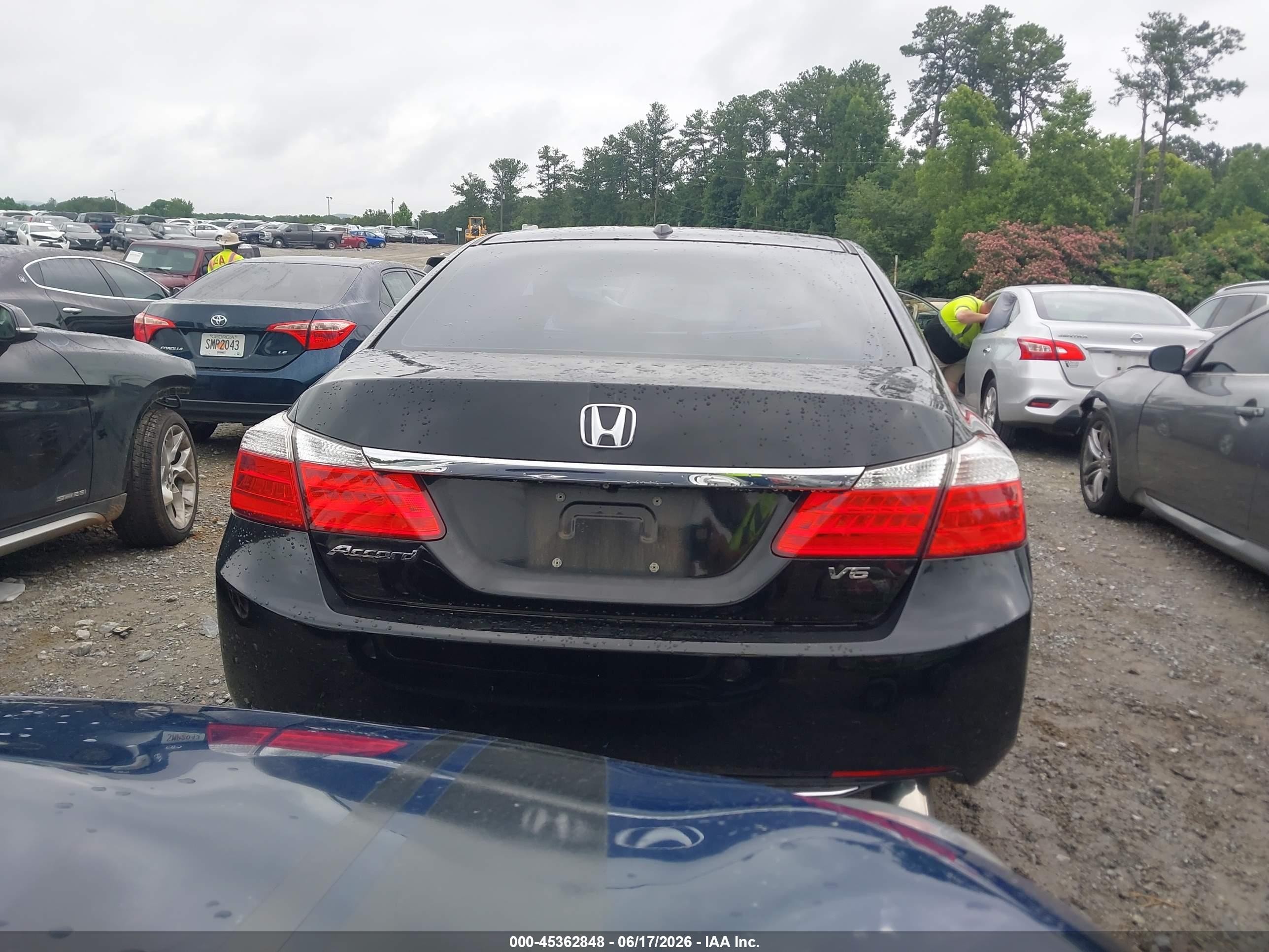 2015 Honda Accord Ex-l V-6 Black vin: 1HGCR3F83FA013640