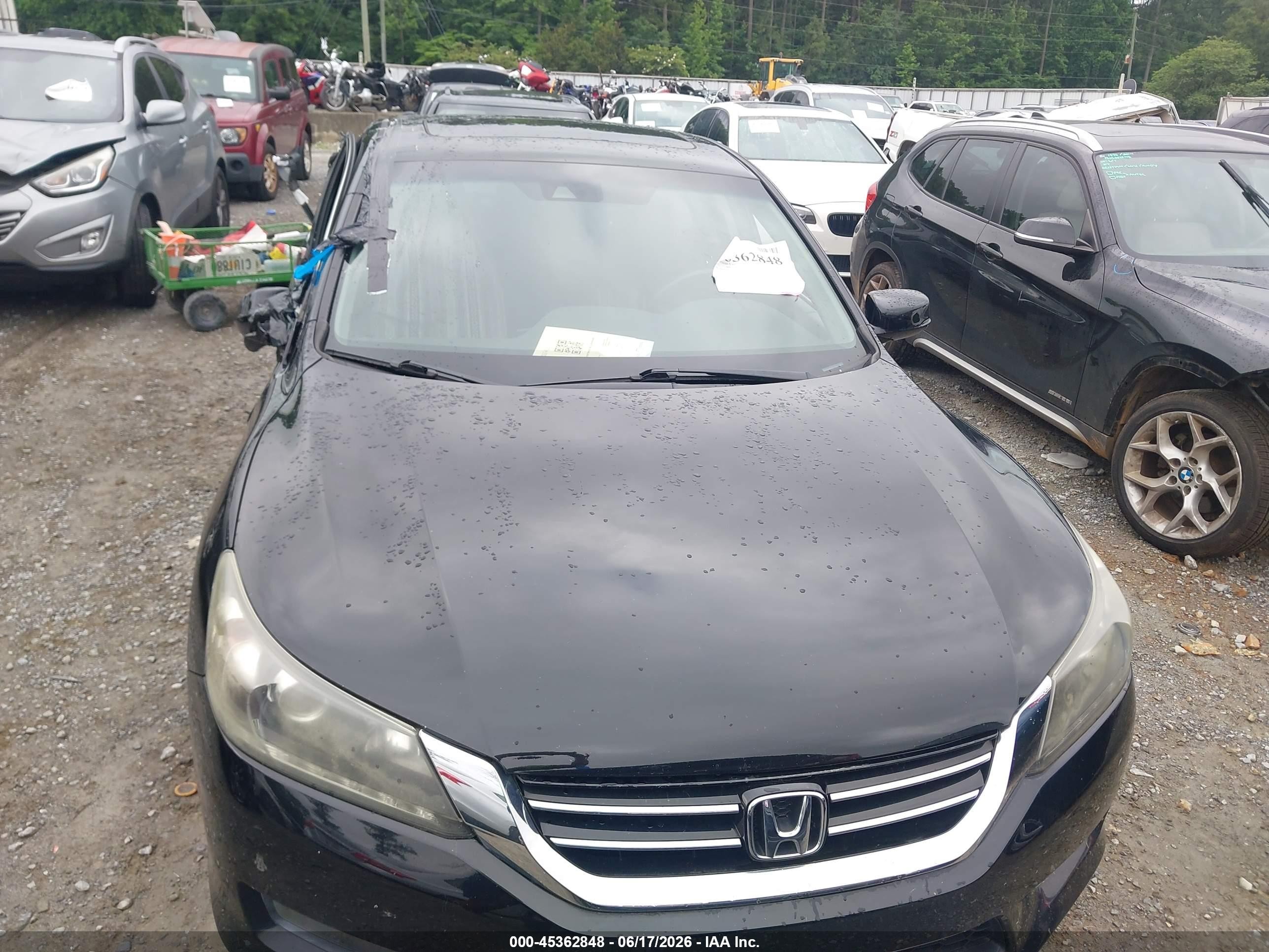 2015 Honda Accord Ex-l V-6 Black vin: 1HGCR3F83FA013640