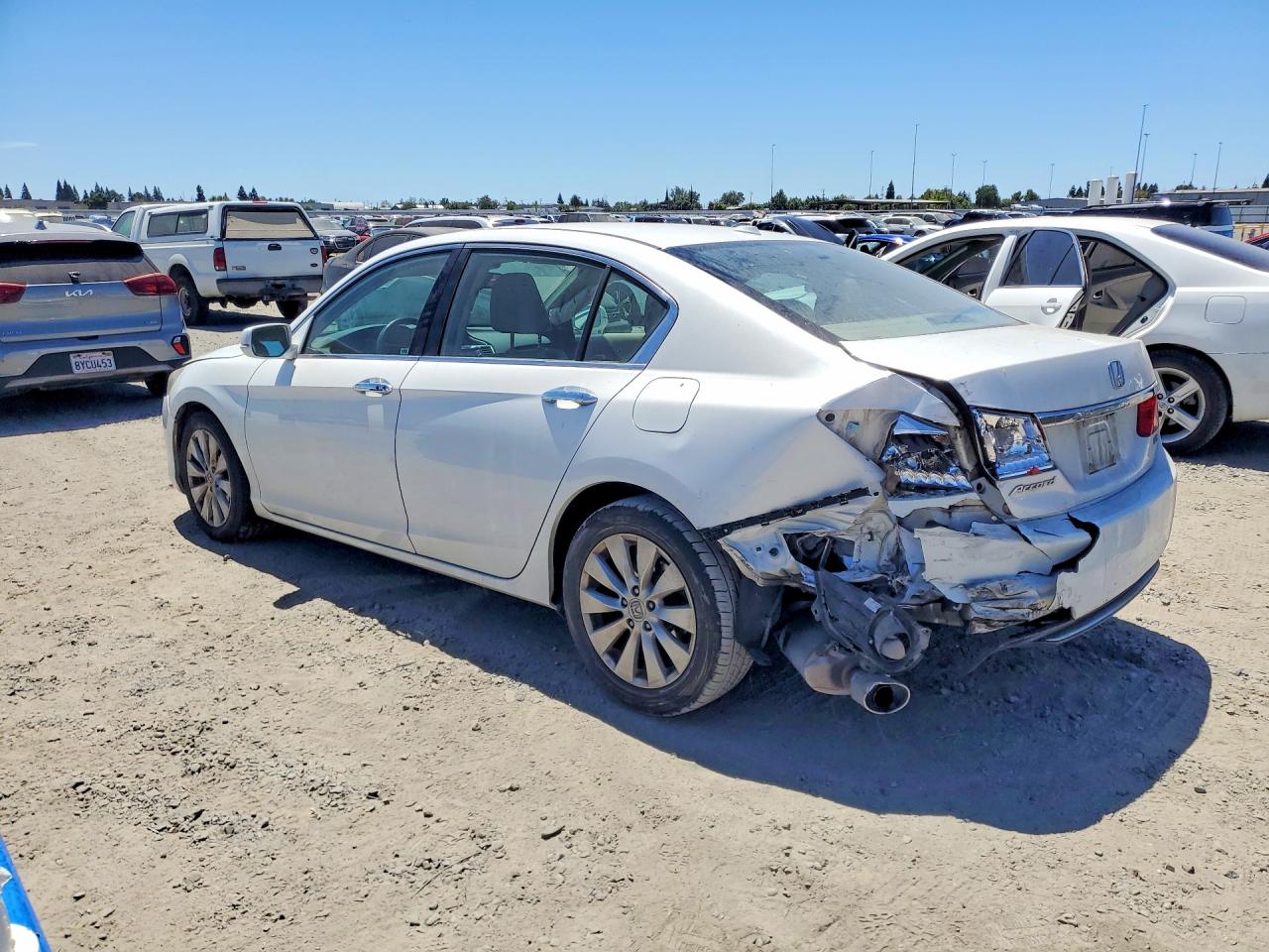 2015 Honda Accord Exl White vin: 1HGCR3F83FA017980