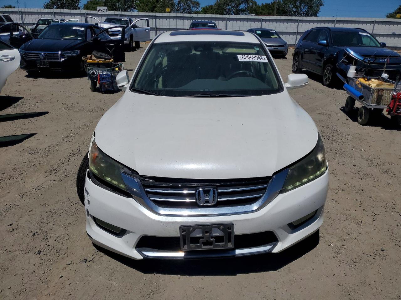 2015 Honda Accord Exl White vin: 1HGCR3F83FA017980