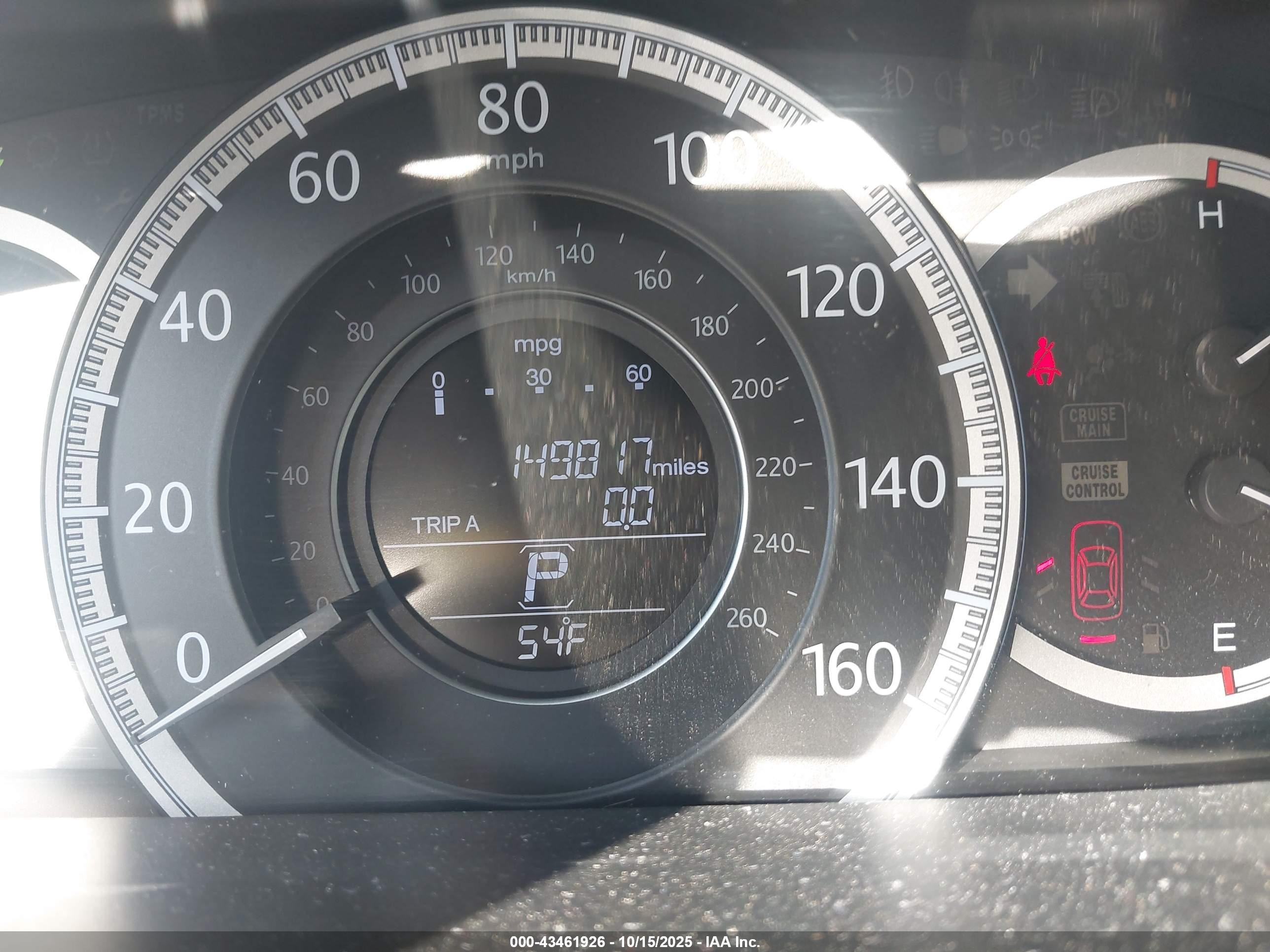 2015 Honda Accord Ex-l V-6 Gray vin: 1HGCR3F83FA020703