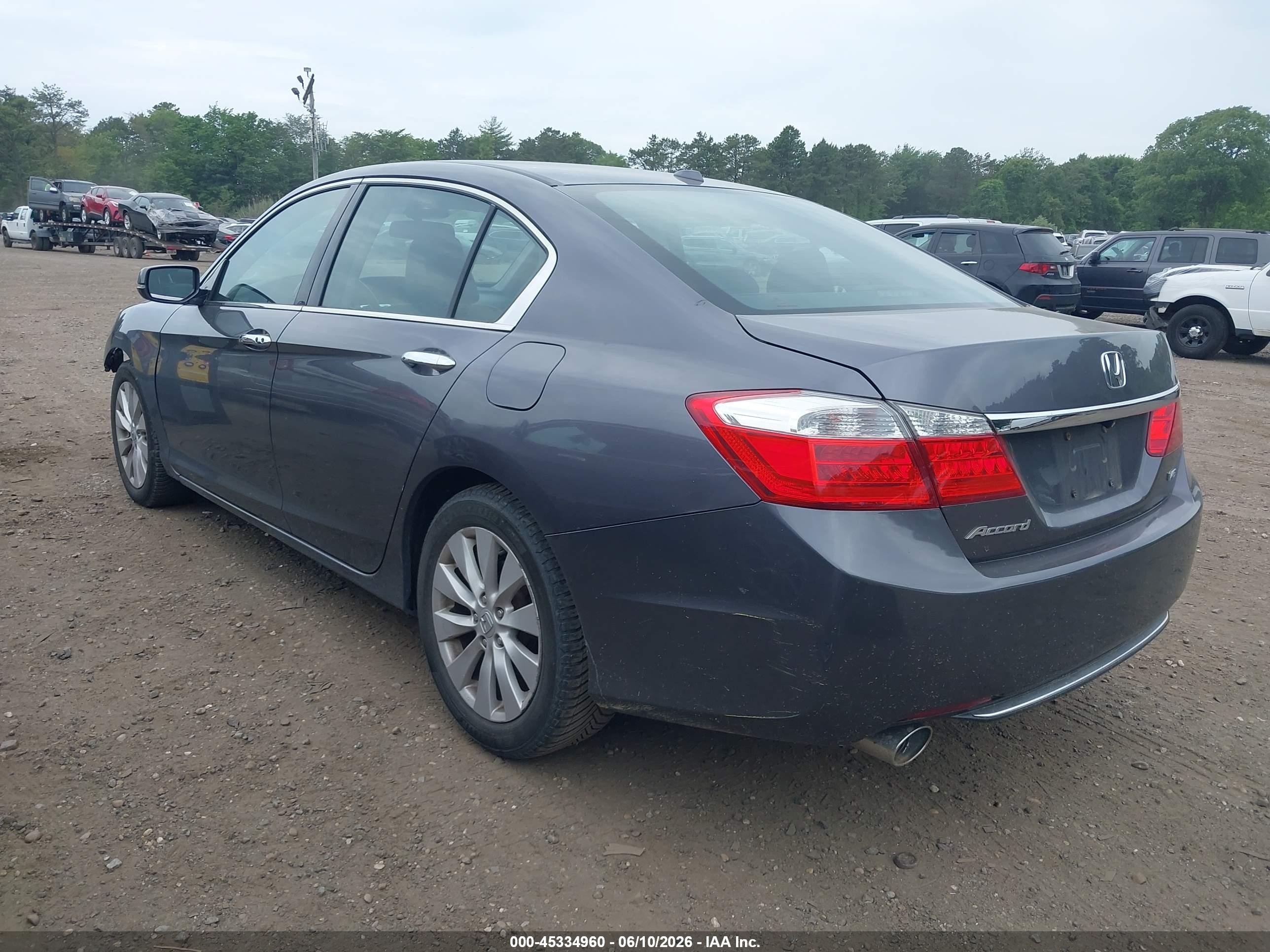 2015 Honda Accord Ex-l V-6 Gray vin: 1HGCR3F83FA023374