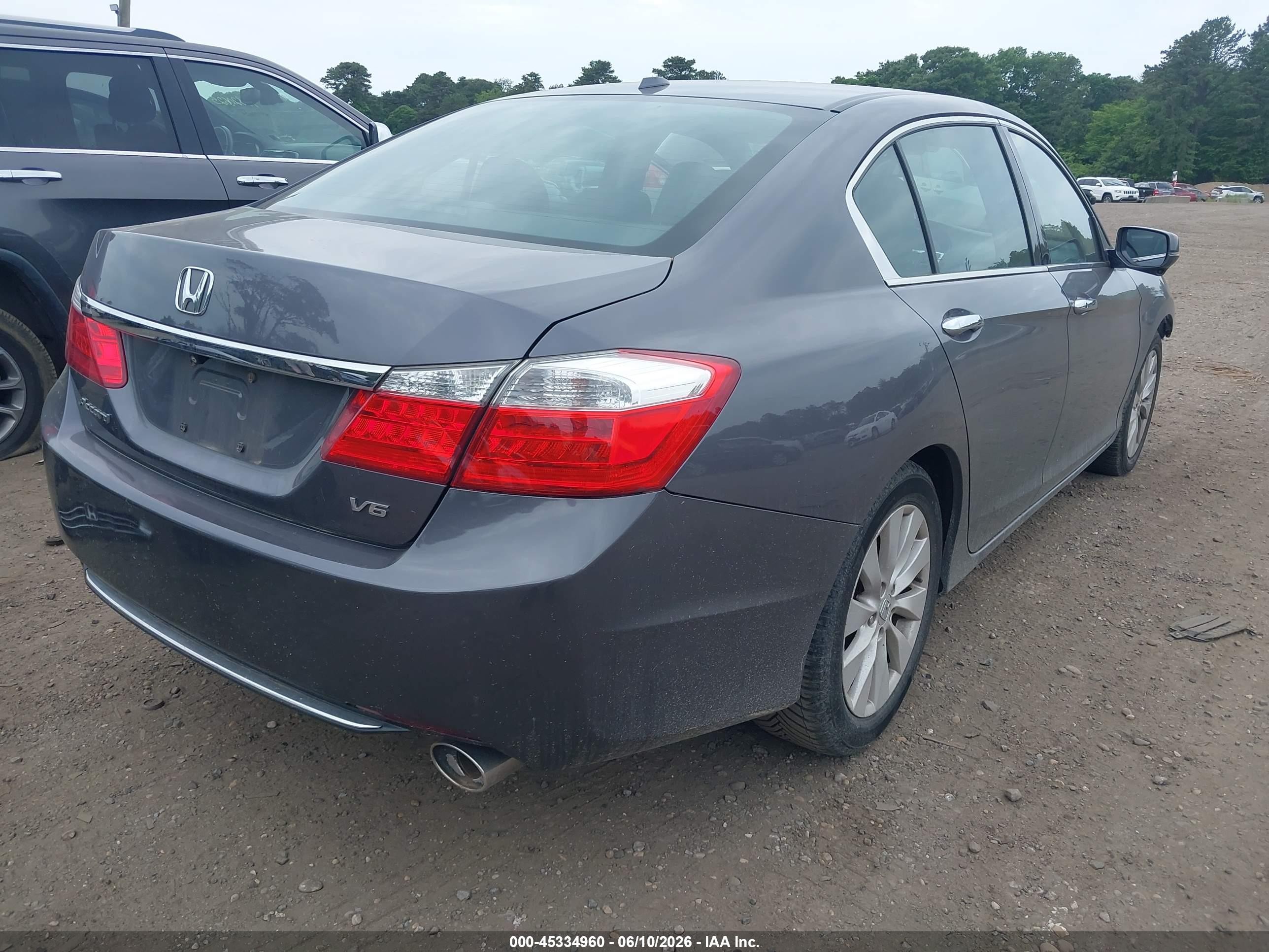 2015 Honda Accord Ex-l V-6 Gray vin: 1HGCR3F83FA023374