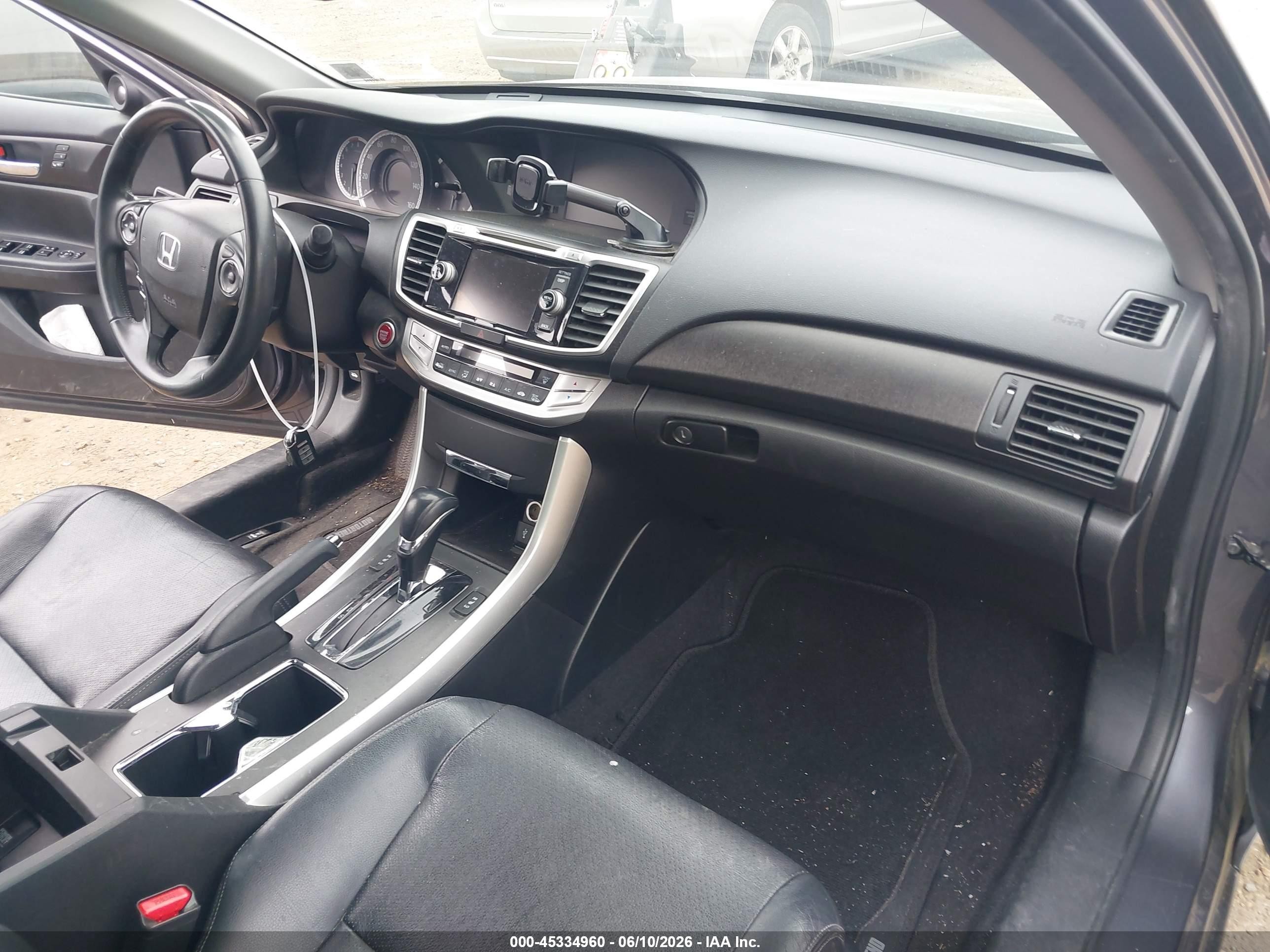 2015 Honda Accord Ex-l V-6 Gray vin: 1HGCR3F83FA023374