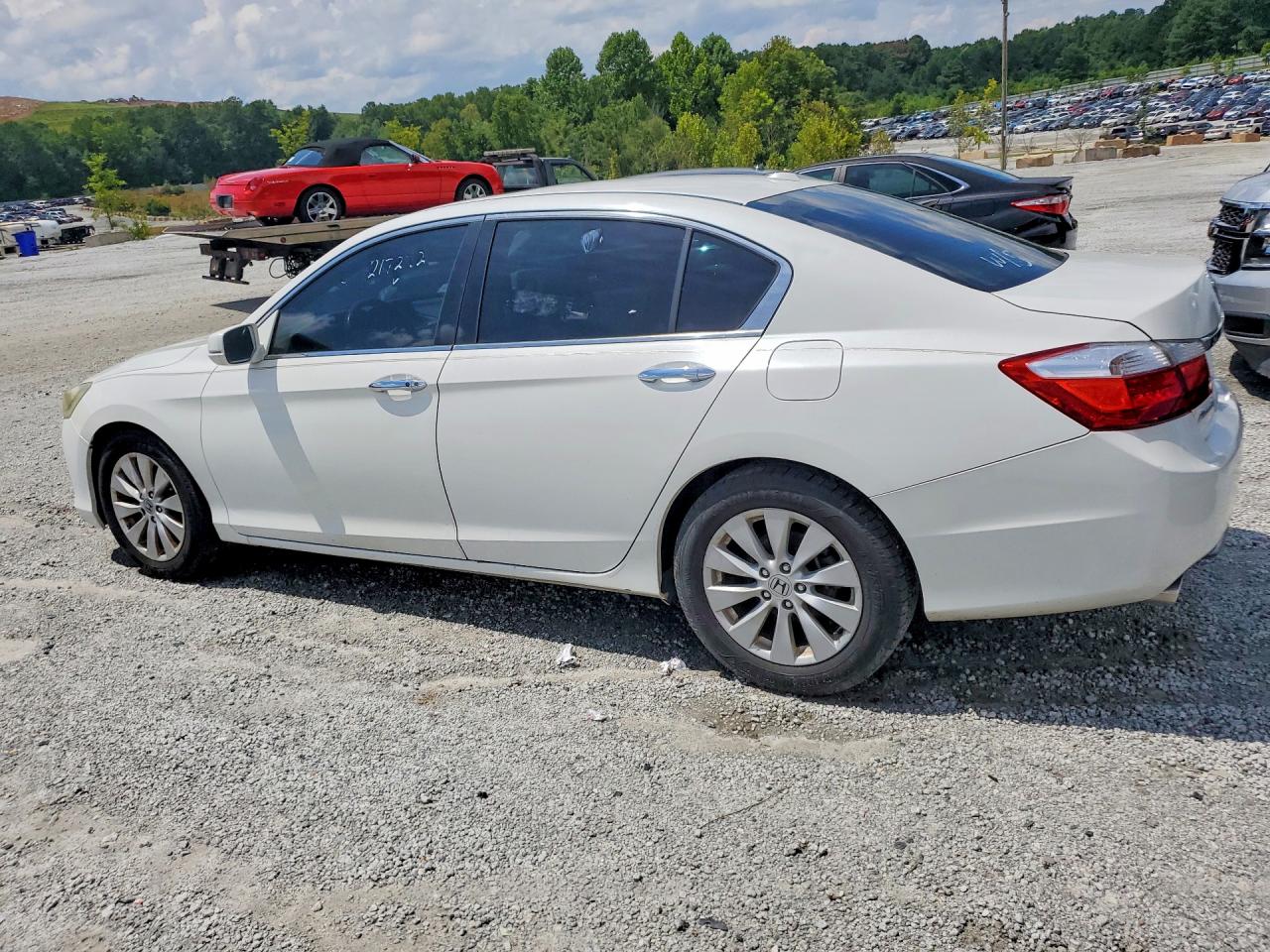 2015 Honda Accord Exl White vin: 1HGCR3F83FA026338