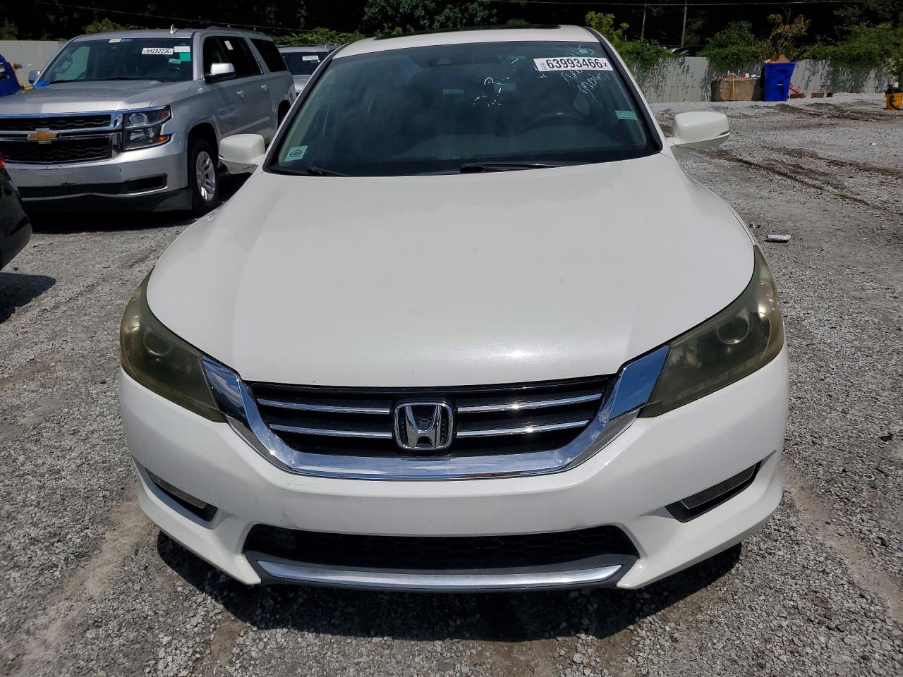 2015 Honda Accord Exl White vin: 1HGCR3F83FA026338