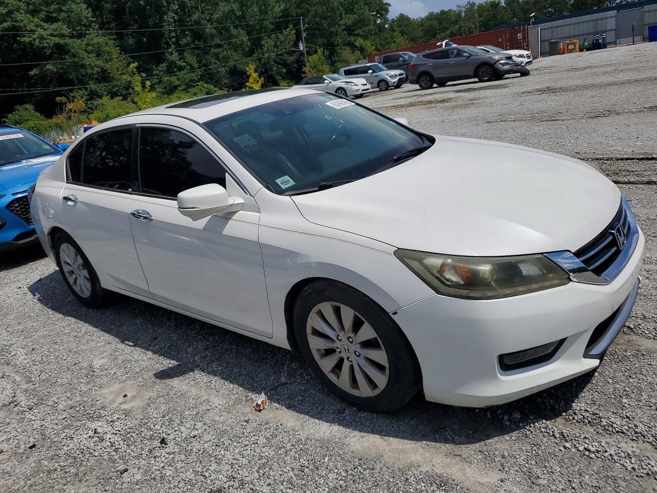 2015 Honda Accord Exl White vin: 1HGCR3F83FA026338