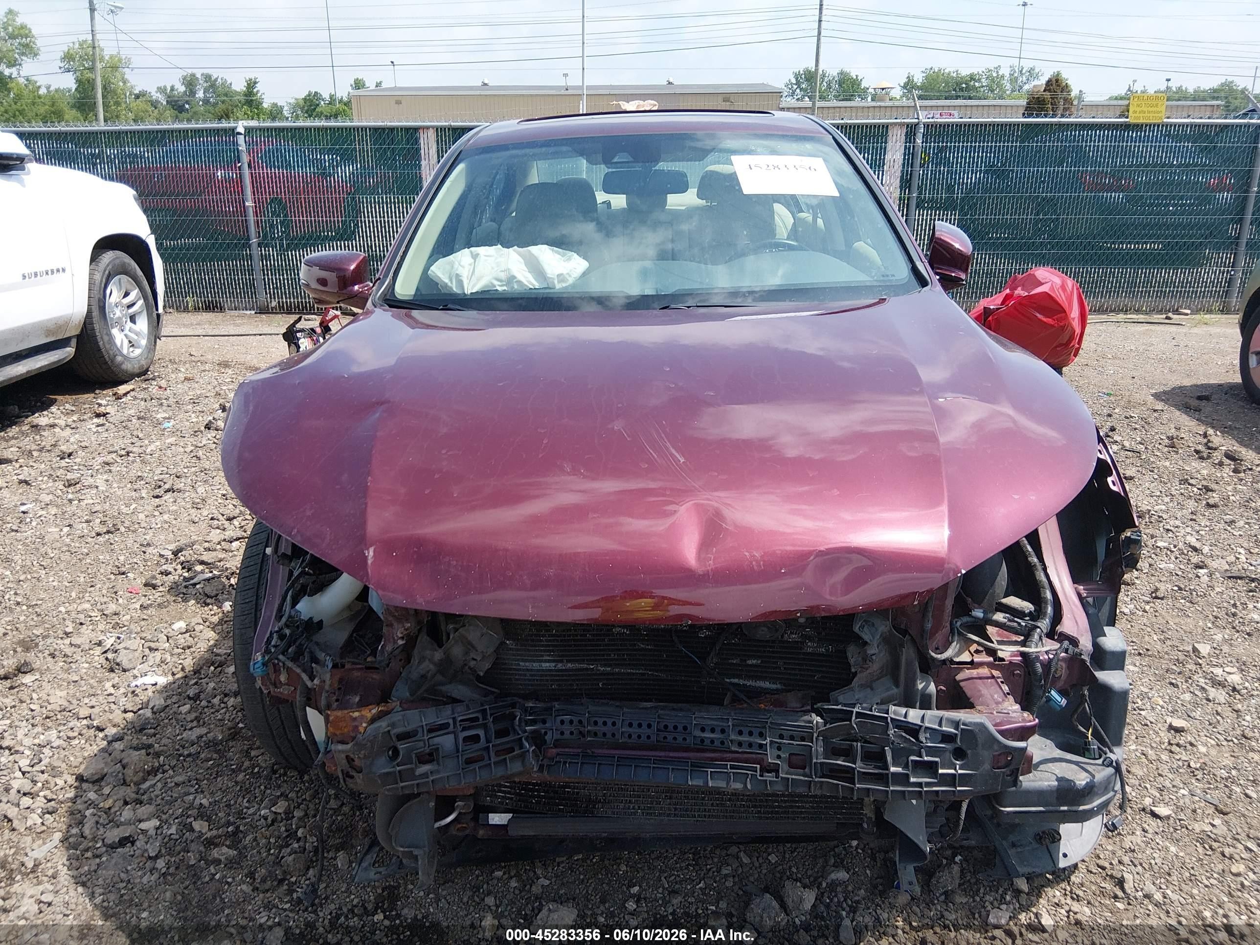 2015 Honda Accord Ex-l V-6 Red vin: 1HGCR3F83FA031975