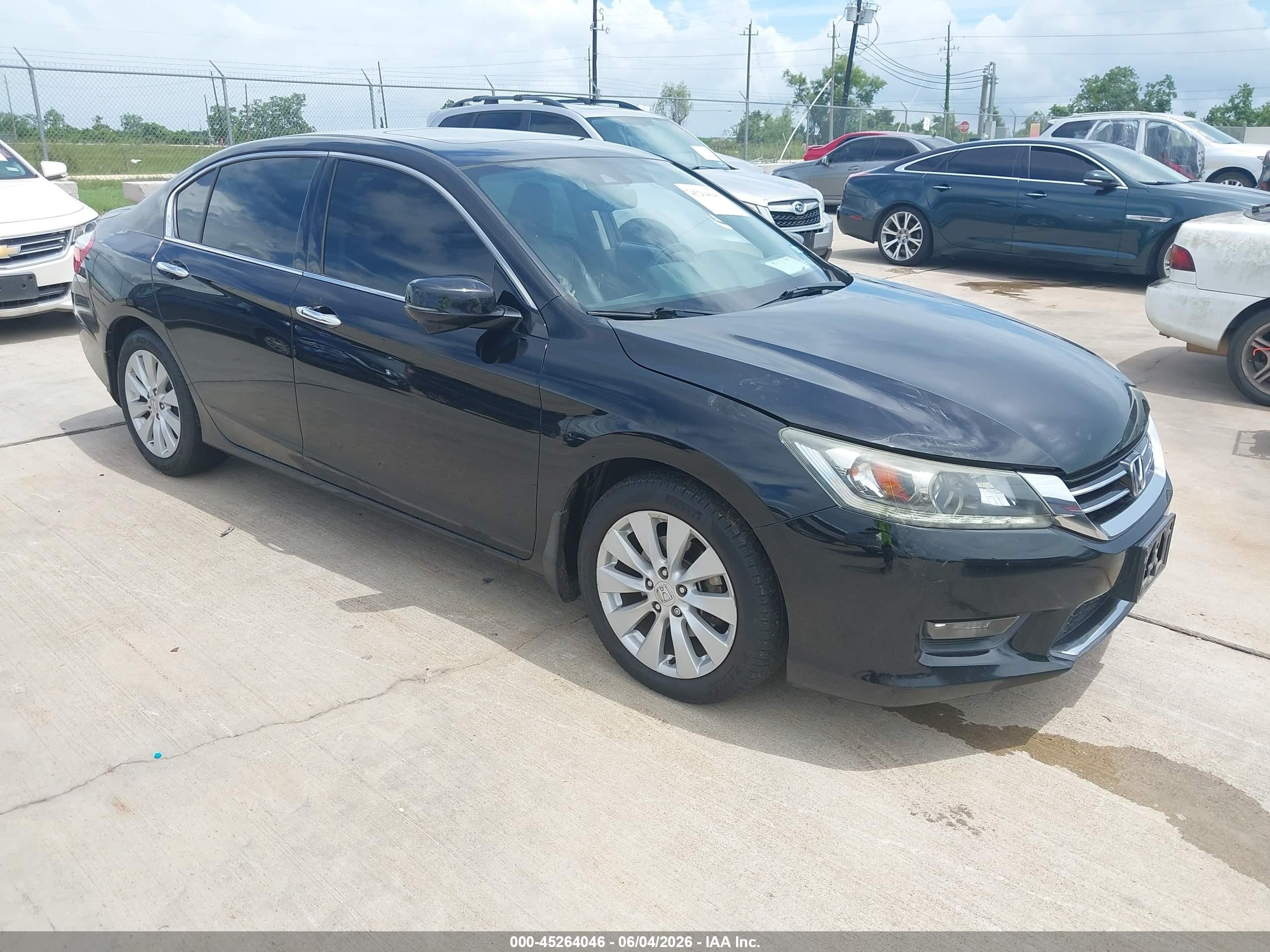 2015 Honda Accord Ex-l V-6 Black vin: 1HGCR3F83FA037498