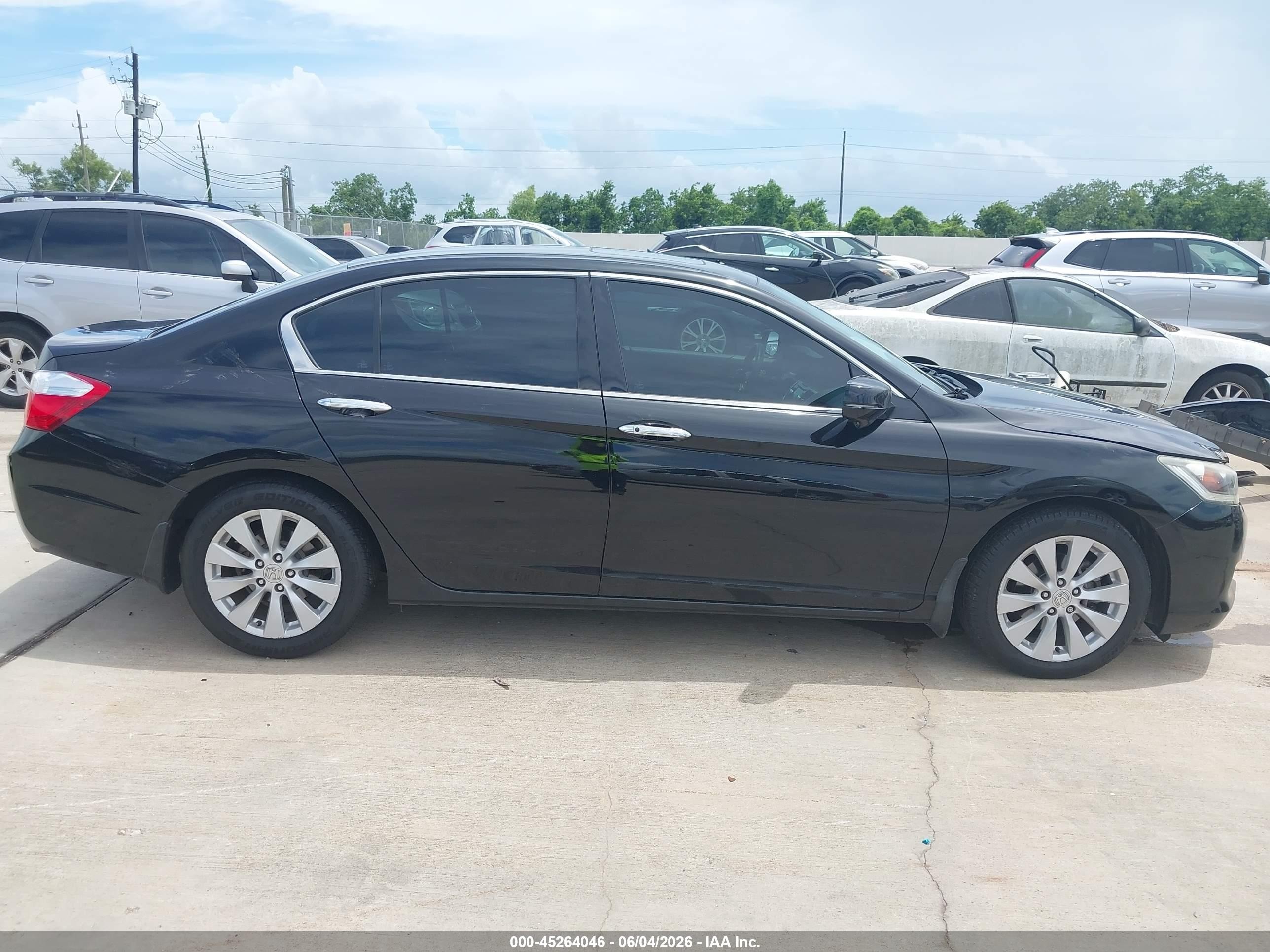2015 Honda Accord Ex-l V-6 Black vin: 1HGCR3F83FA037498