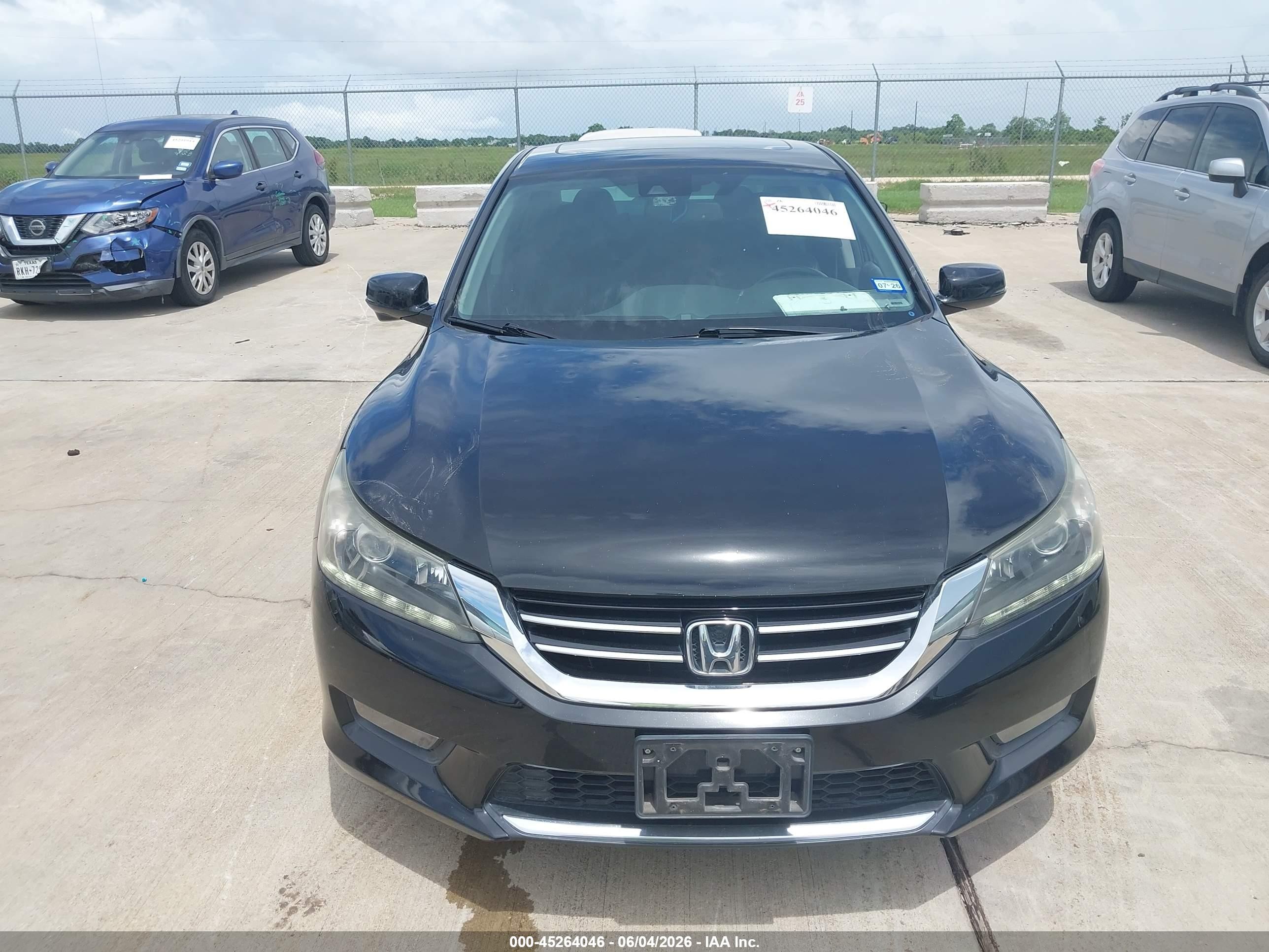 2015 Honda Accord Ex-l V-6 Black vin: 1HGCR3F83FA037498