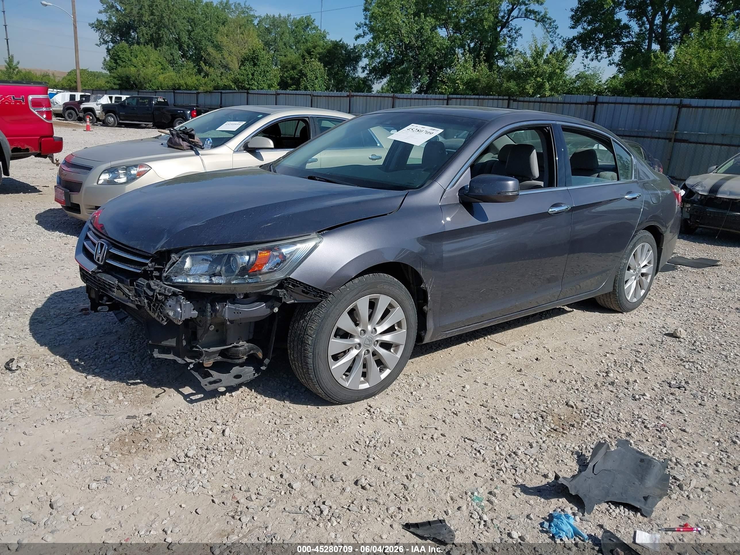 2013 Honda Accord Ex-l V-6 Серый vin: 1HGCR3F84DA006001