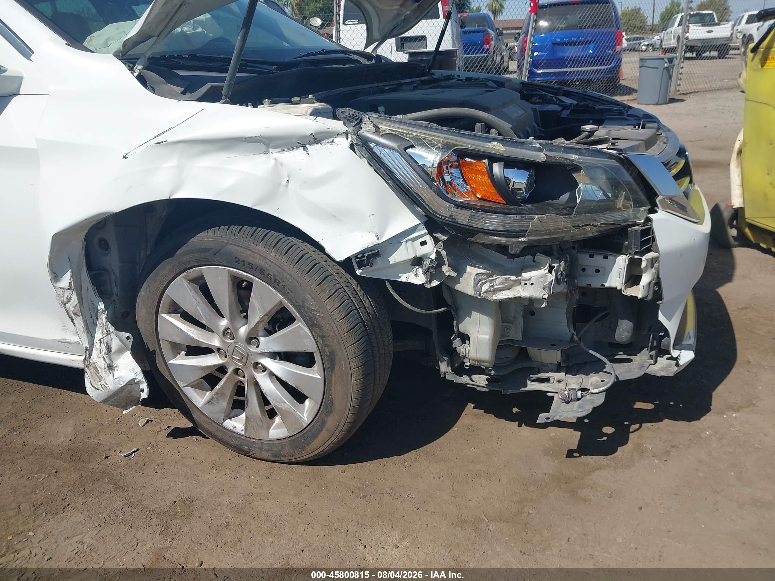 2013 Honda Accord Ex-l V-6 White vin: 1HGCR3F84DA007309