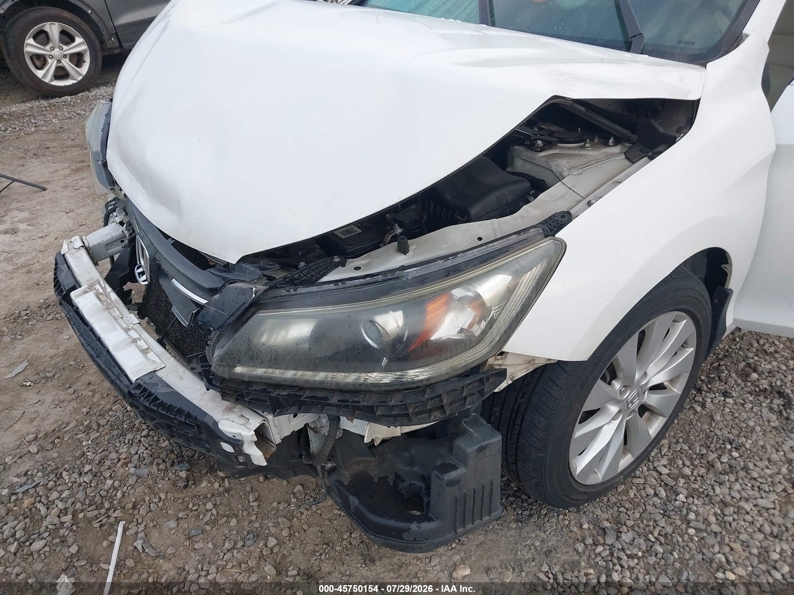 2013 Honda Accord Ex-l V-6 Белый vin: 1HGCR3F84DA011246