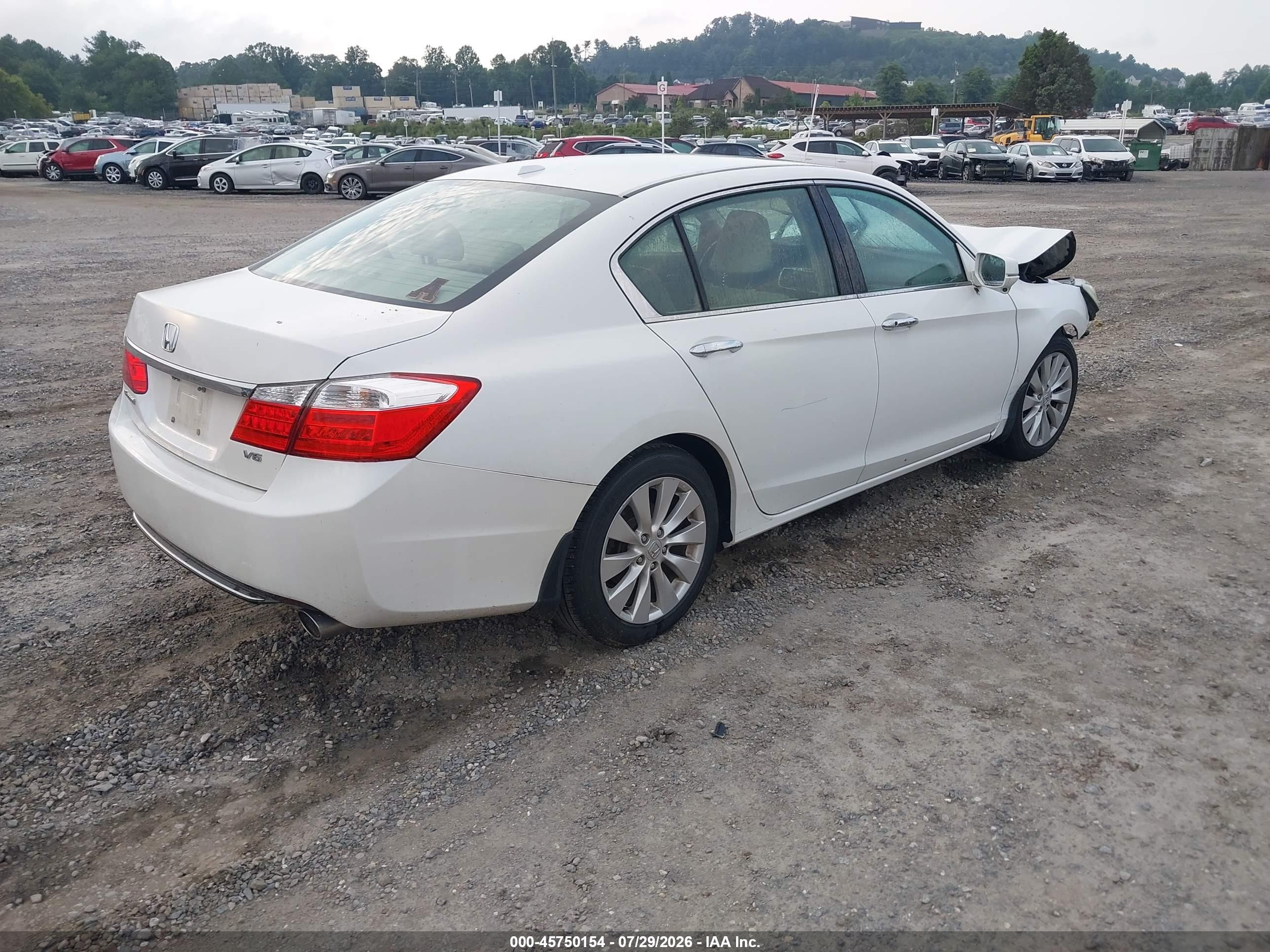 2013 Honda Accord Ex-l V-6 Белый vin: 1HGCR3F84DA011246
