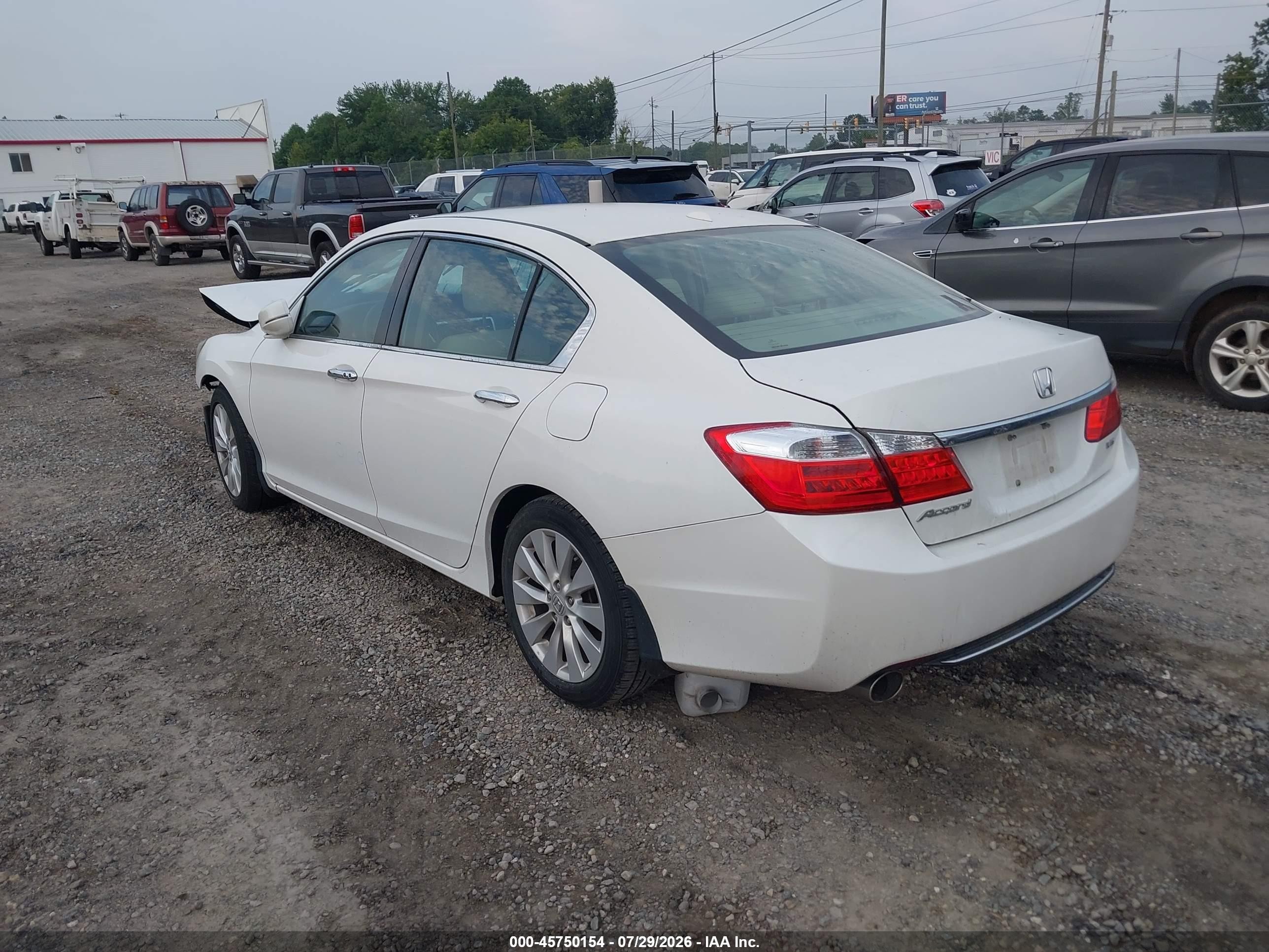 2013 Honda Accord Ex-l V-6 Белый vin: 1HGCR3F84DA011246