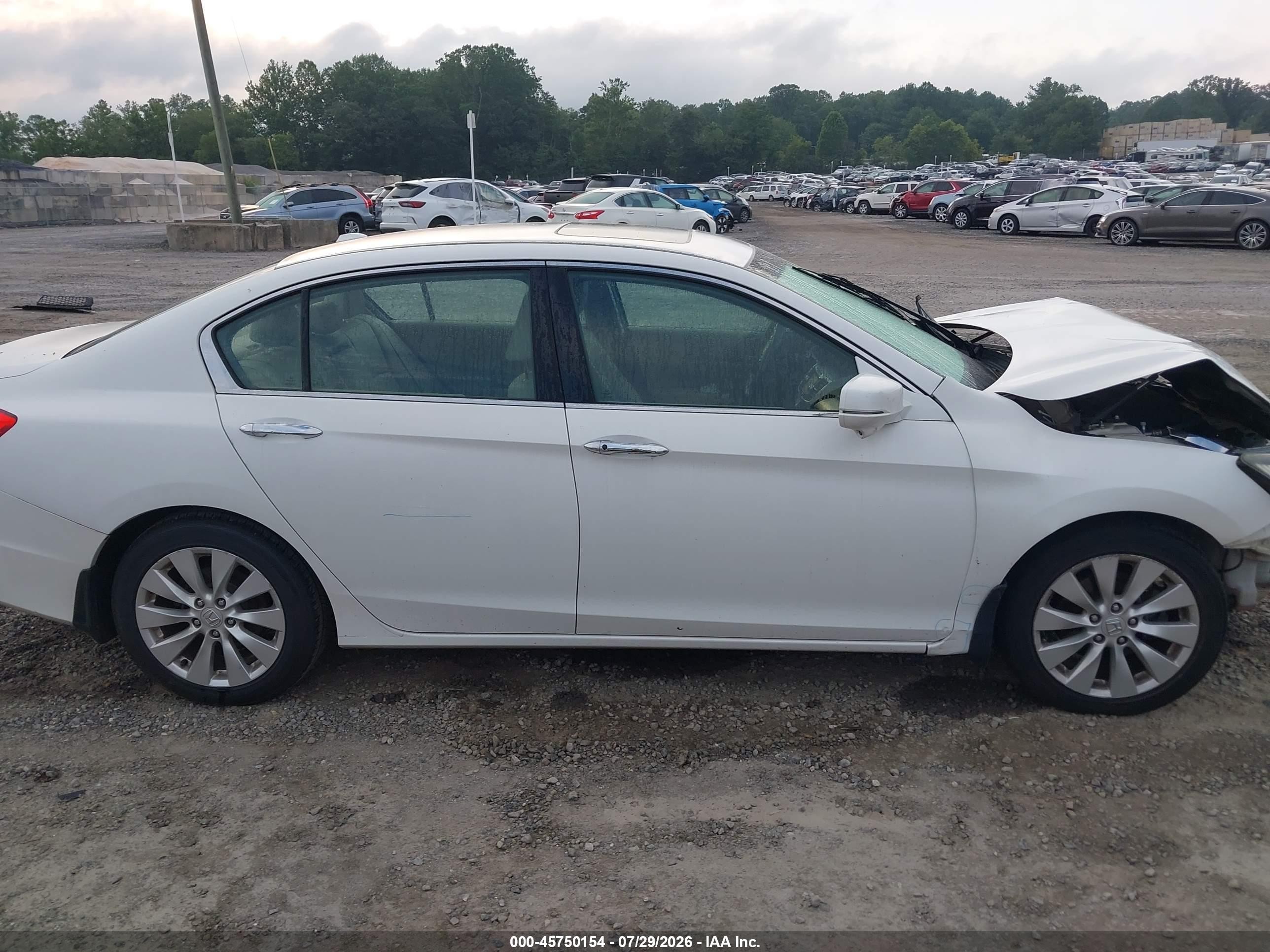 2013 Honda Accord Ex-l V-6 Белый vin: 1HGCR3F84DA011246