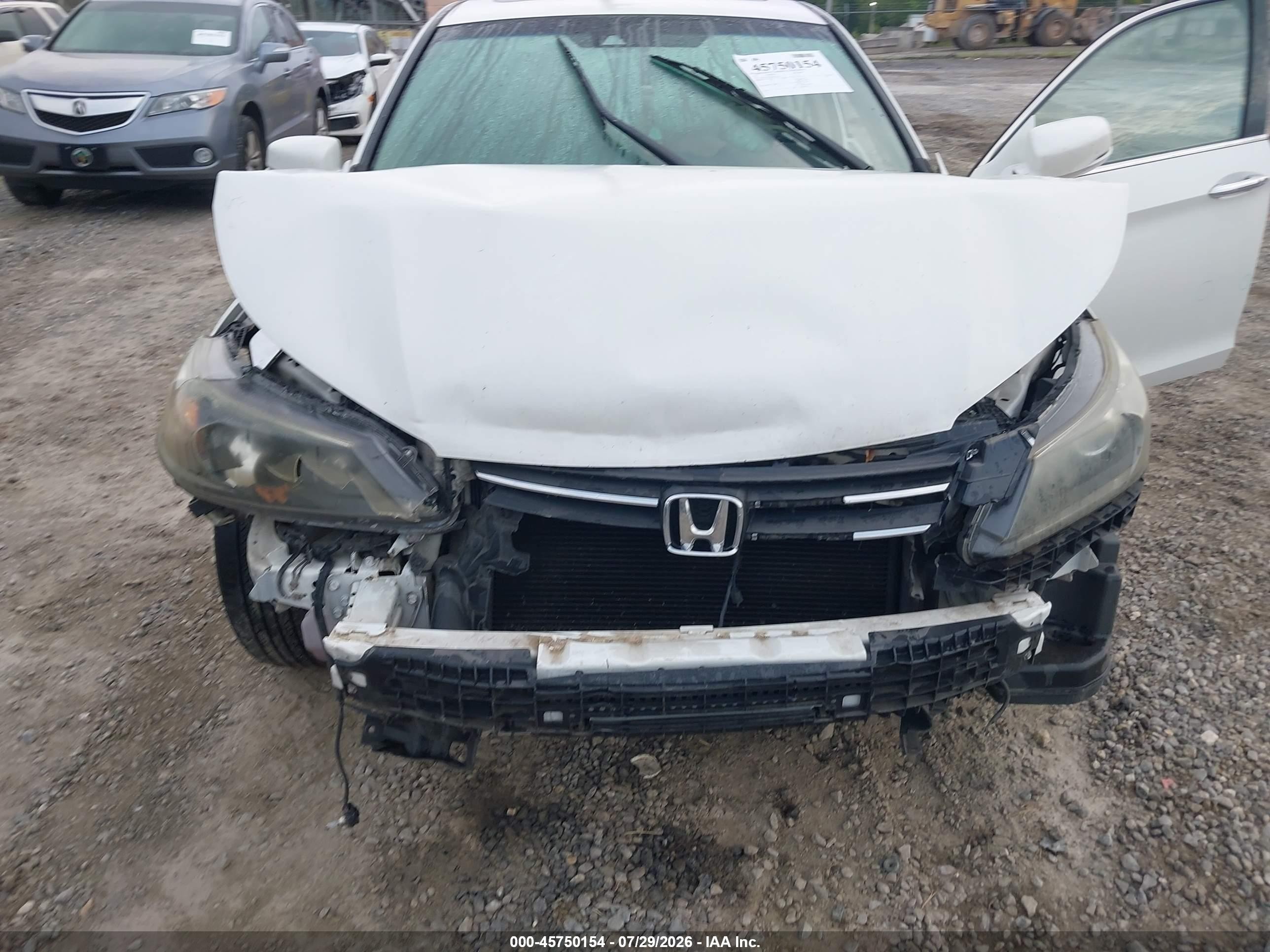 2013 Honda Accord Ex-l V-6 Белый vin: 1HGCR3F84DA011246