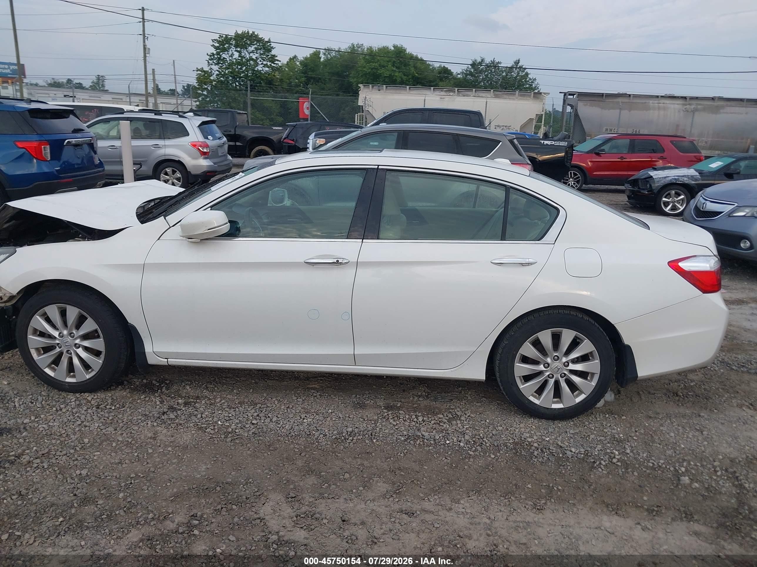 2013 Honda Accord Ex-l V-6 Белый vin: 1HGCR3F84DA011246