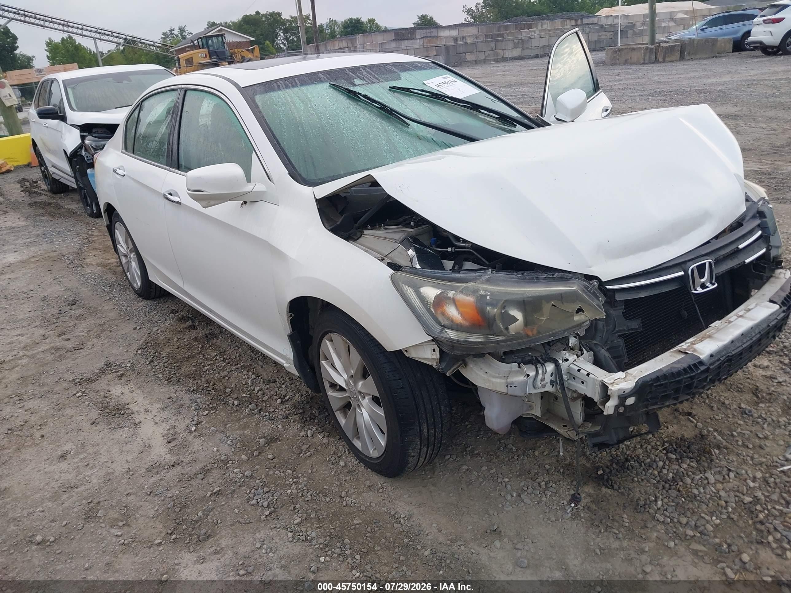2013 Honda Accord Ex-l V-6 Белый vin: 1HGCR3F84DA011246