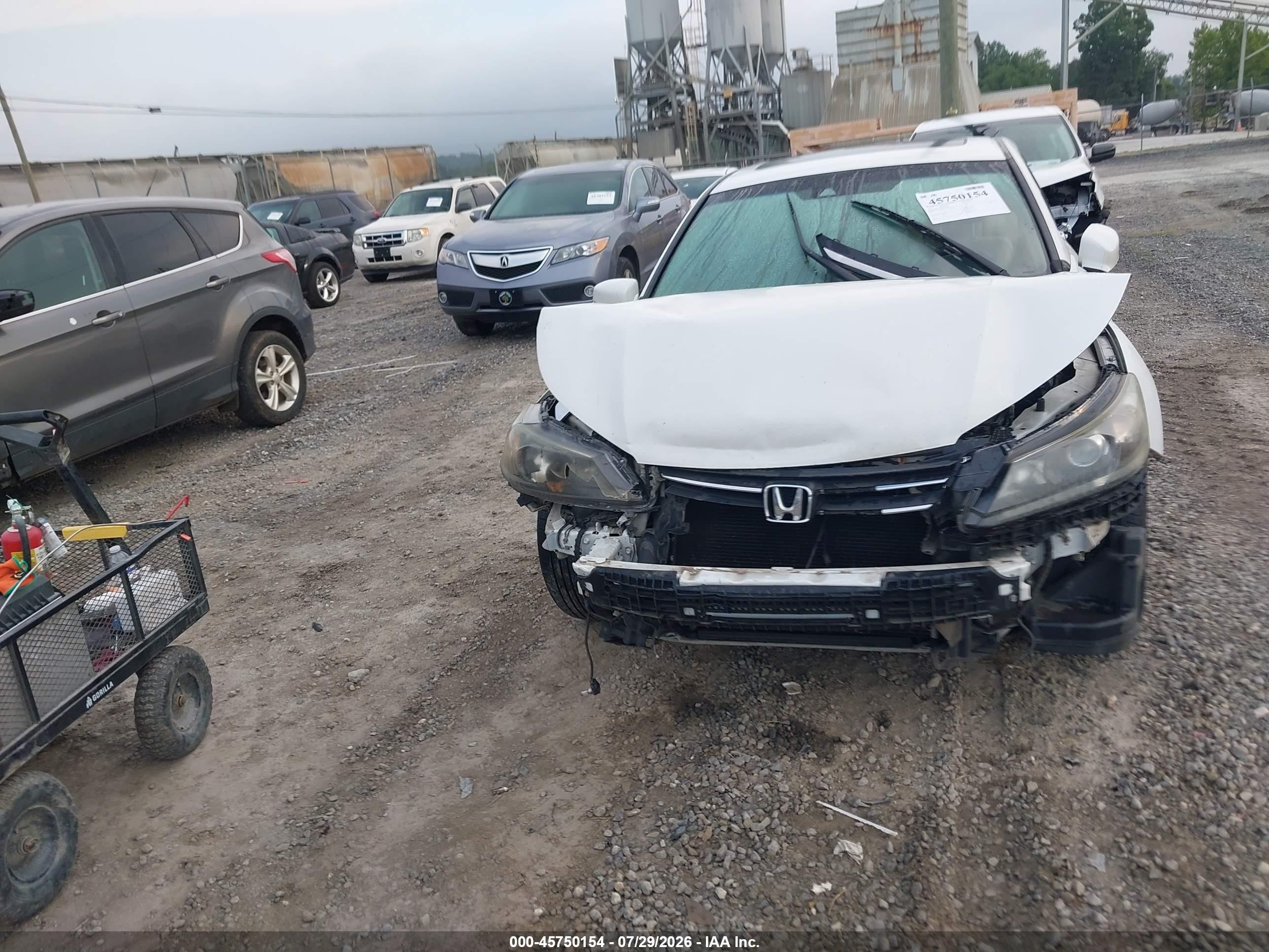 2013 Honda Accord Ex-l V-6 Белый vin: 1HGCR3F84DA011246