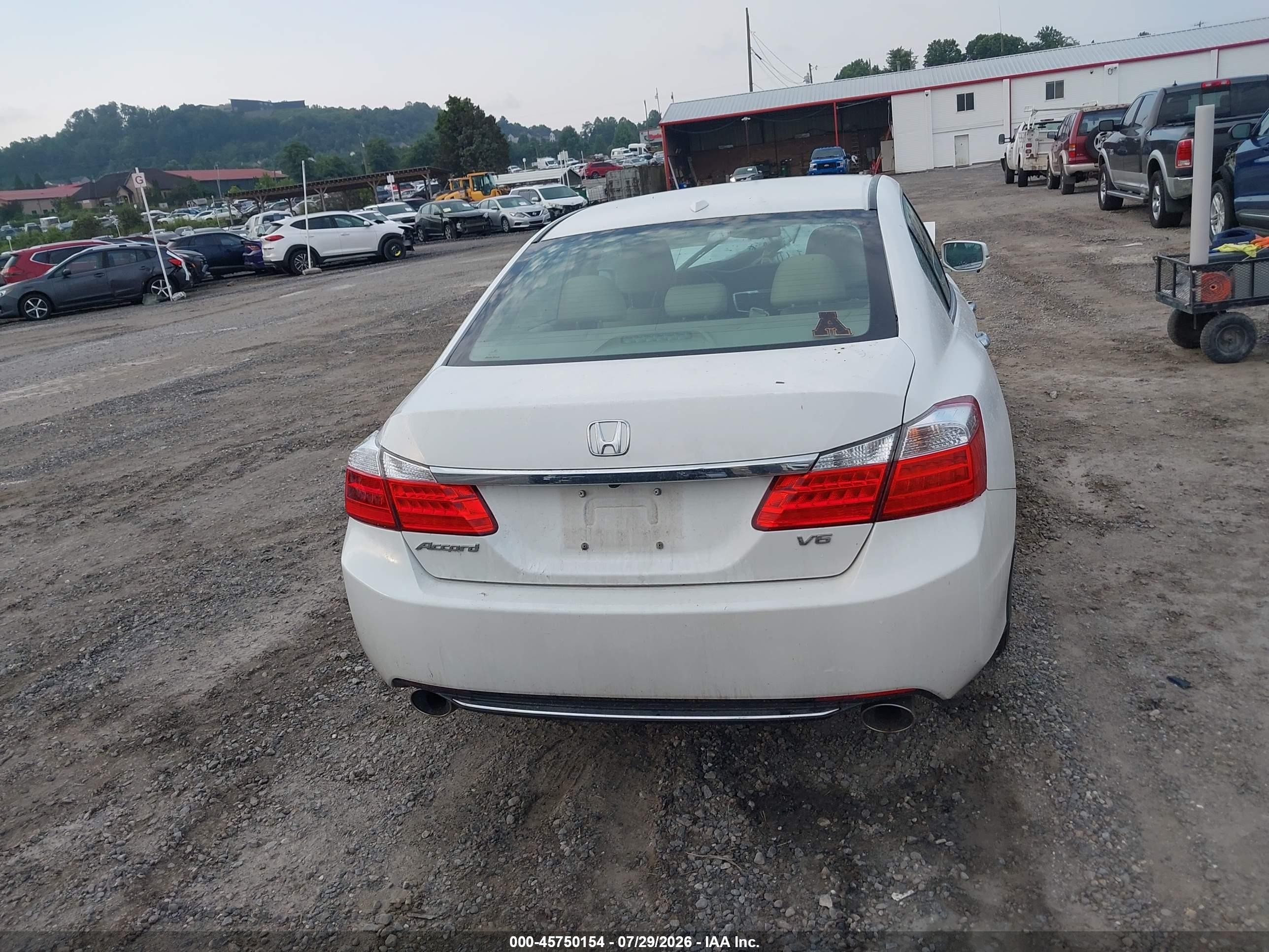 2013 Honda Accord Ex-l V-6 Белый vin: 1HGCR3F84DA011246