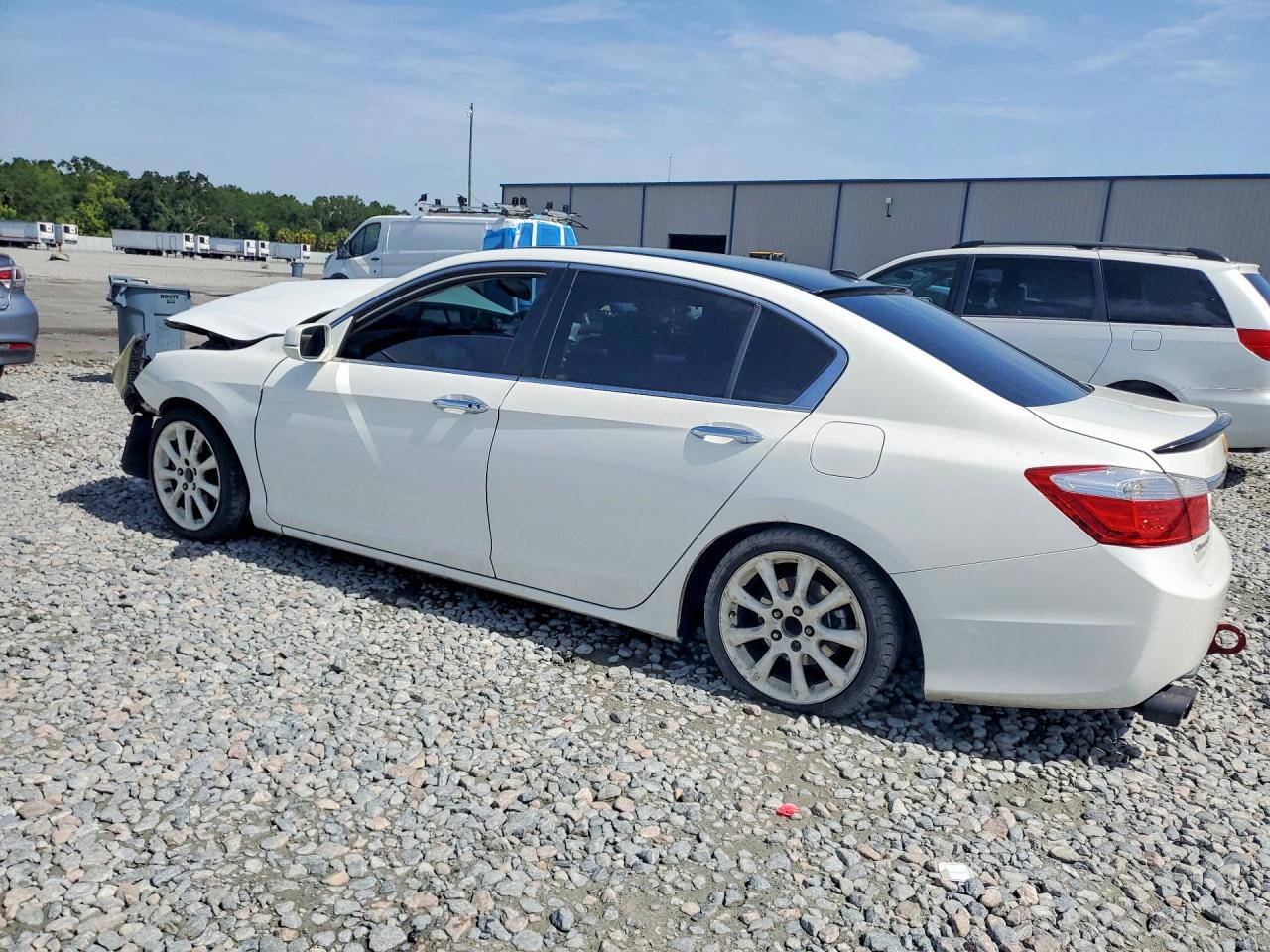 2013 Honda Accord Exl White vin: 1HGCR3F84DA018679