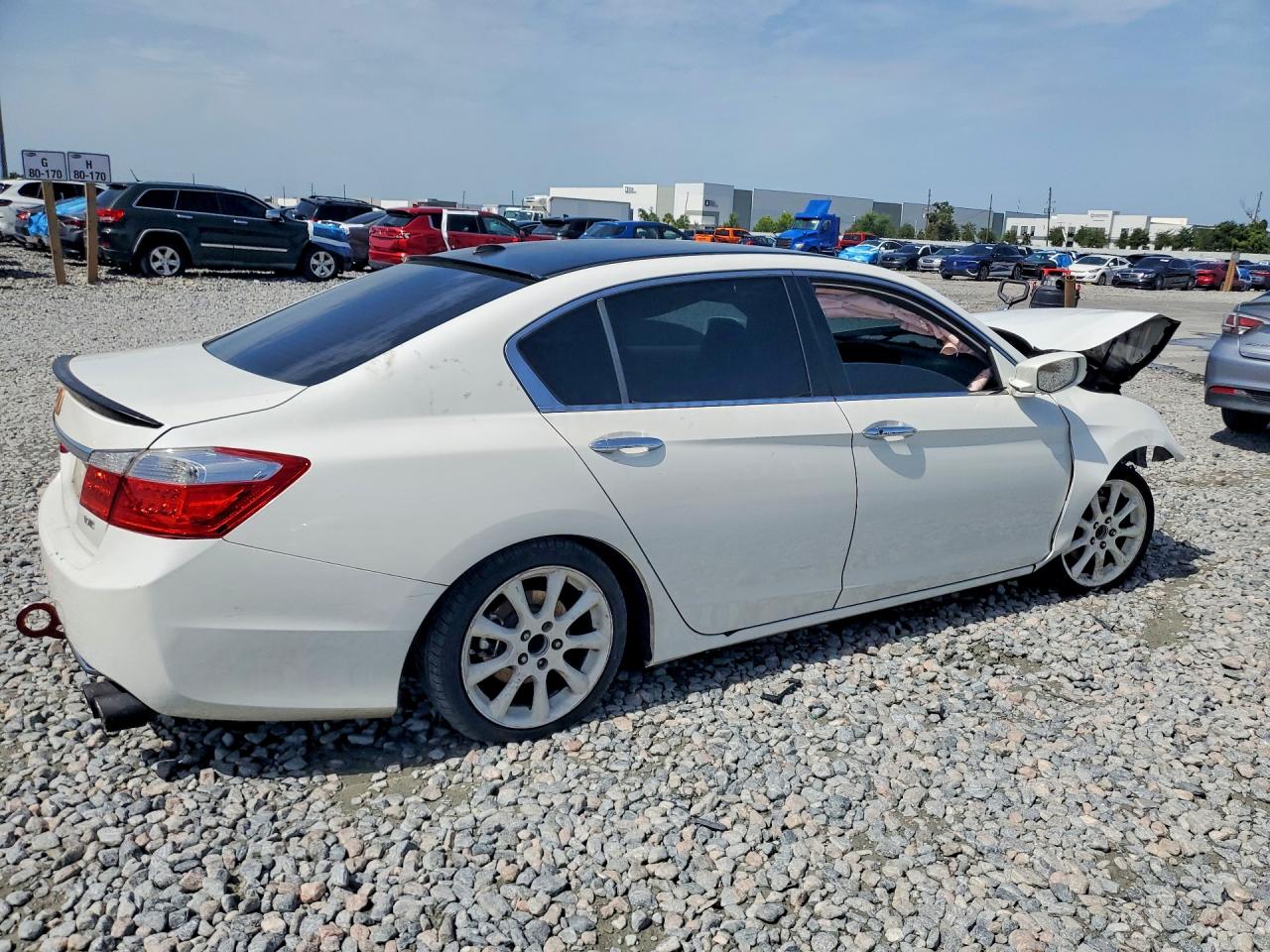 2013 Honda Accord Exl White vin: 1HGCR3F84DA018679