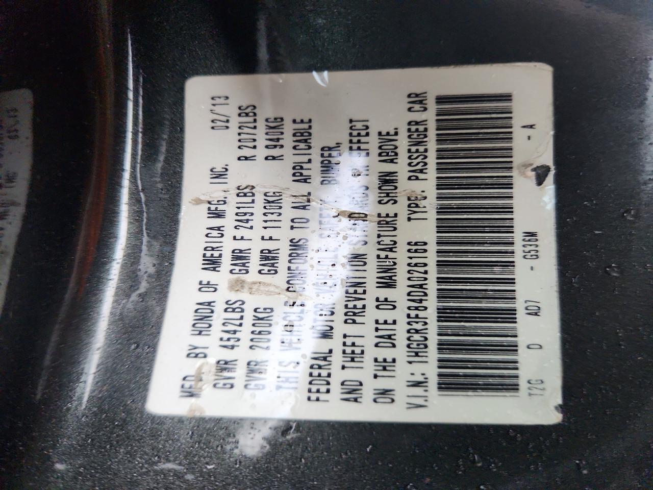 2013 Honda Accord Exl Green vin: 1HGCR3F84DA026166
