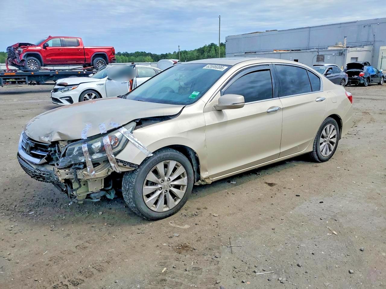 2013 Honda Accord Ex-v6 Бежевый vin: 1HGCR3F84DA030685