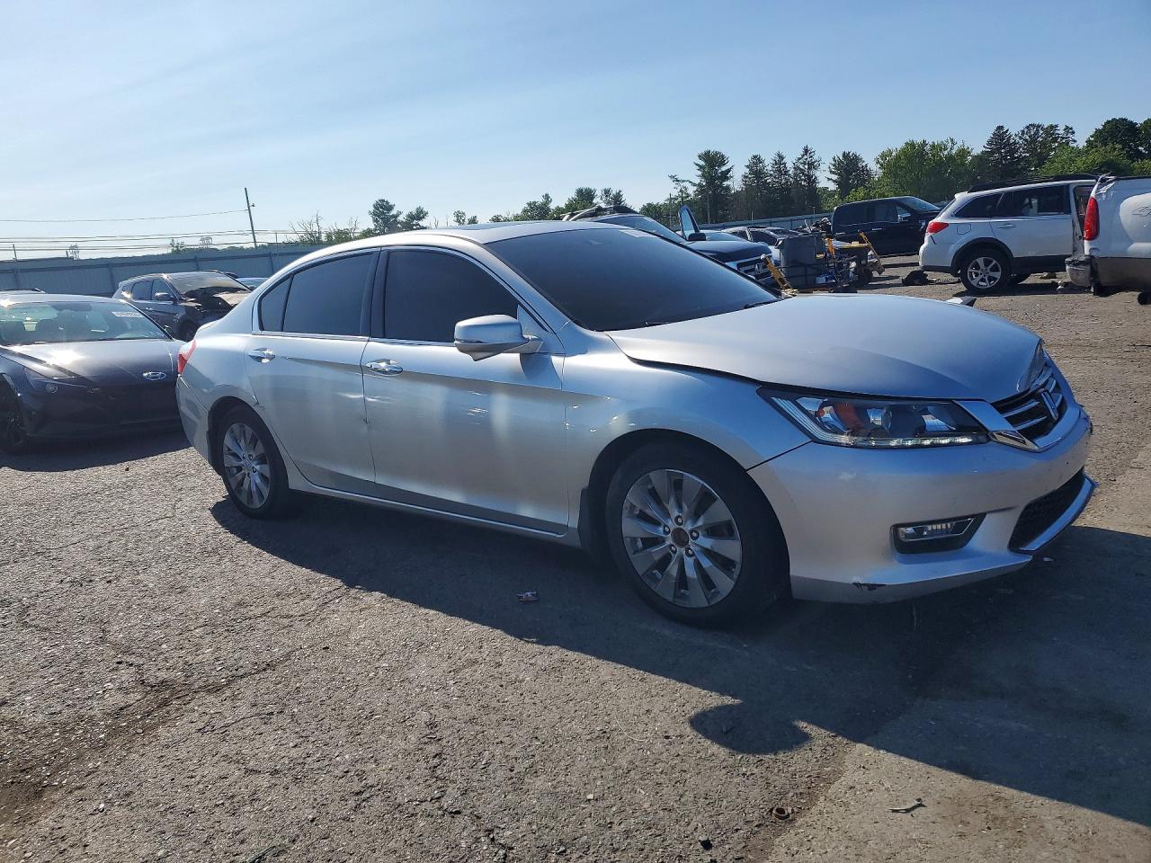 2013 Honda Accord Exl Silver vin: 1HGCR3F84DA038866