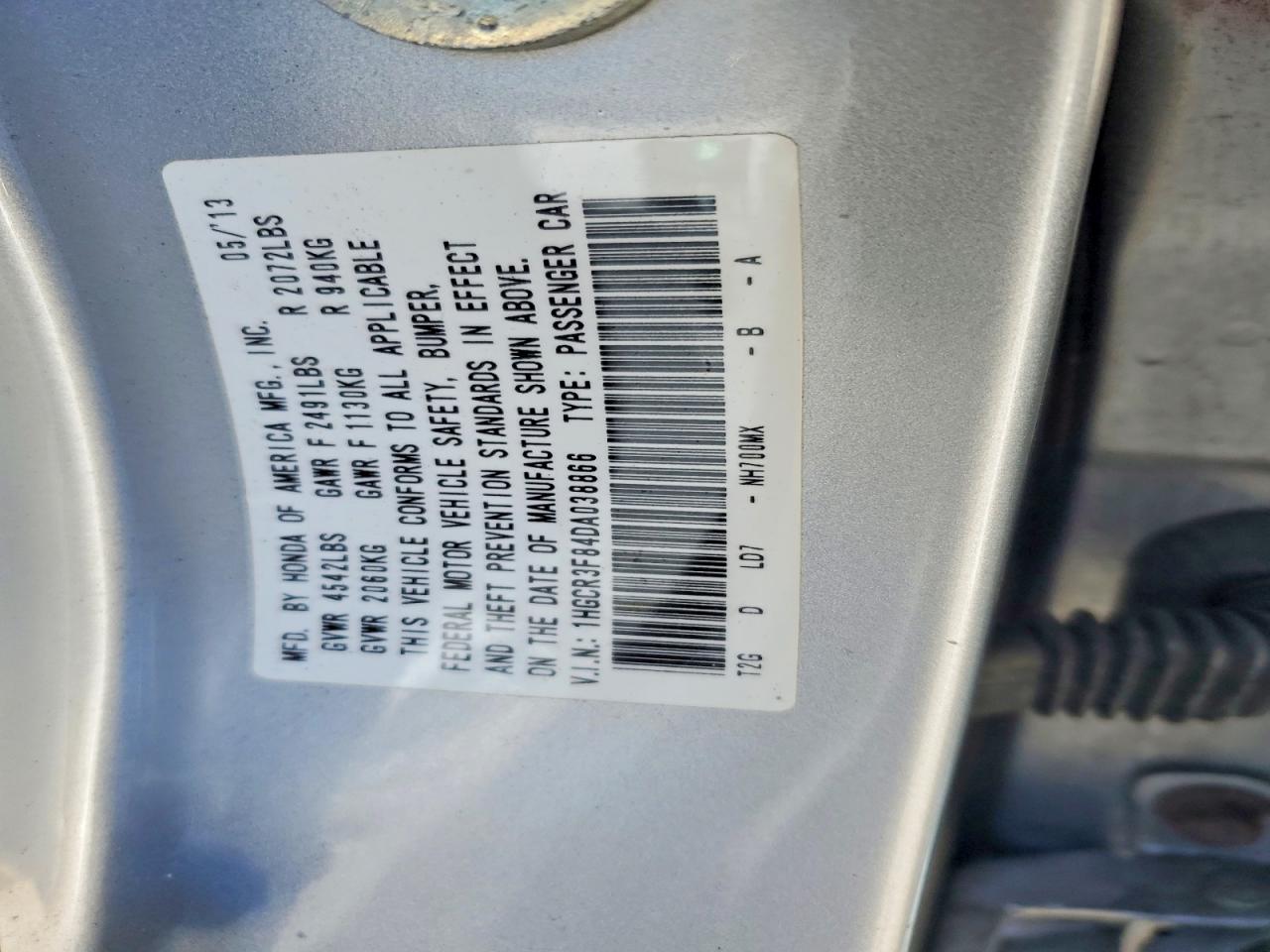 2013 Honda Accord Exl Silver vin: 1HGCR3F84DA038866