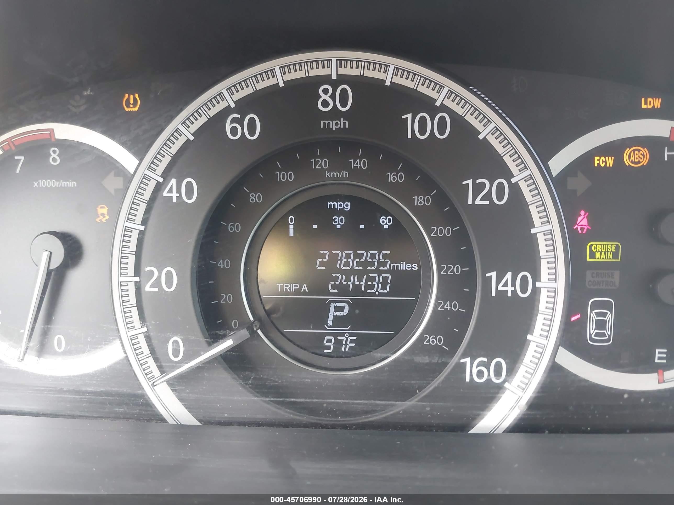 2013 Honda Accord Ex-l V-6 White vin: 1HGCR3F84DA047860