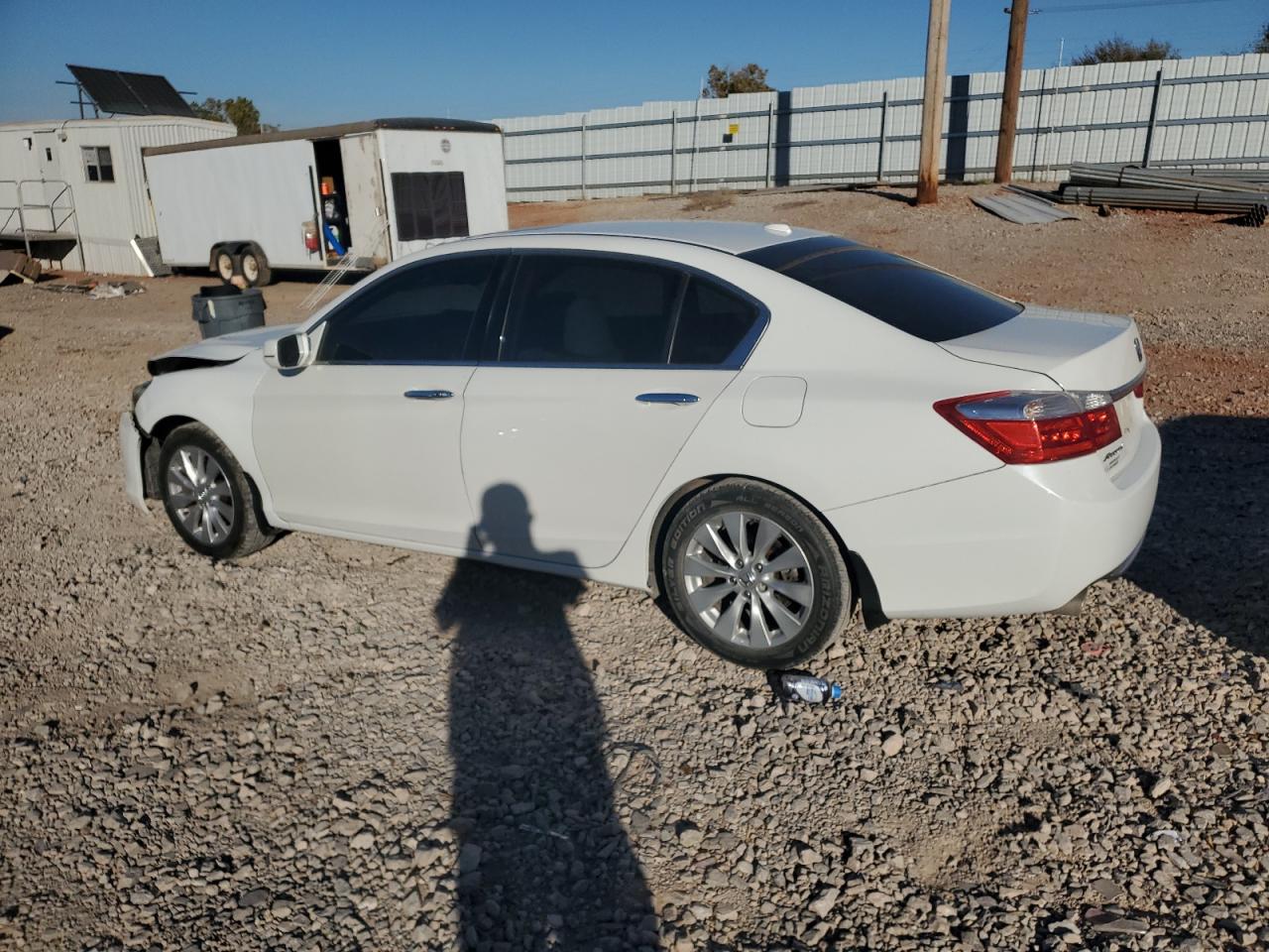 2014 Honda Accord Exl White vin: 1HGCR3F84EA009207
