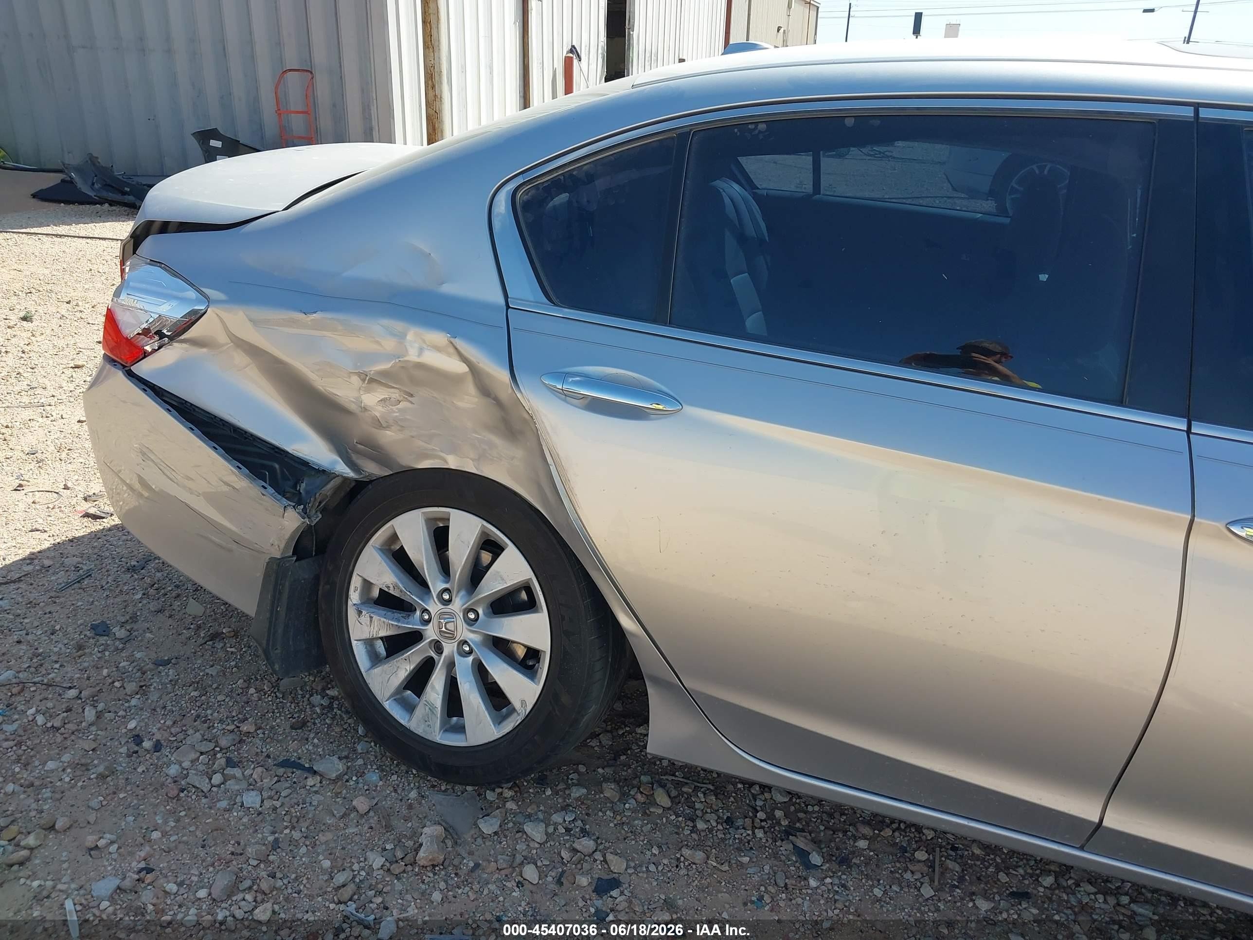 2014 Honda Accord Ex-l V-6 Silver vin: 1HGCR3F84EA015024