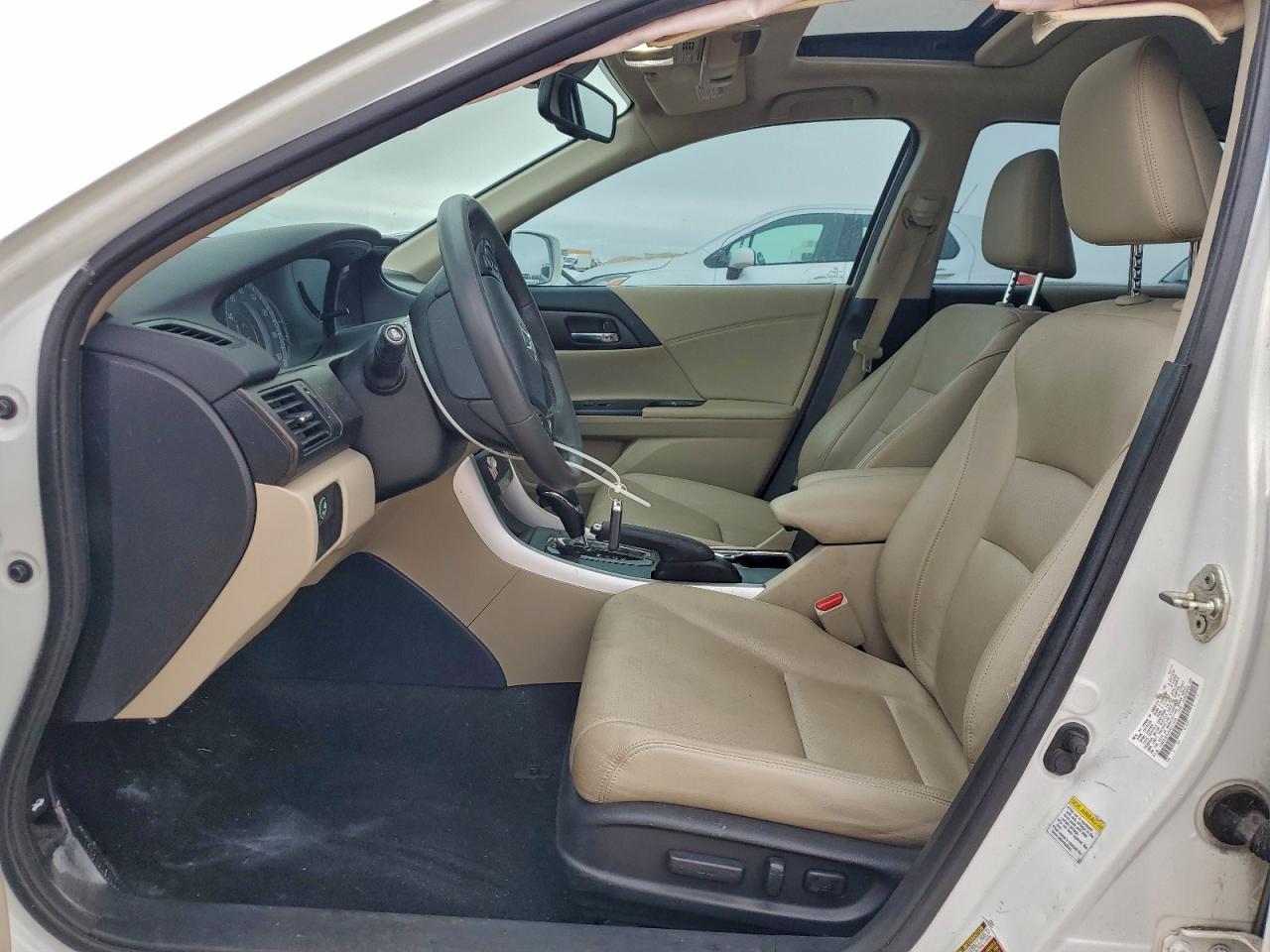 2014 Honda Accord Exl White vin: 1HGCR3F84EA017856